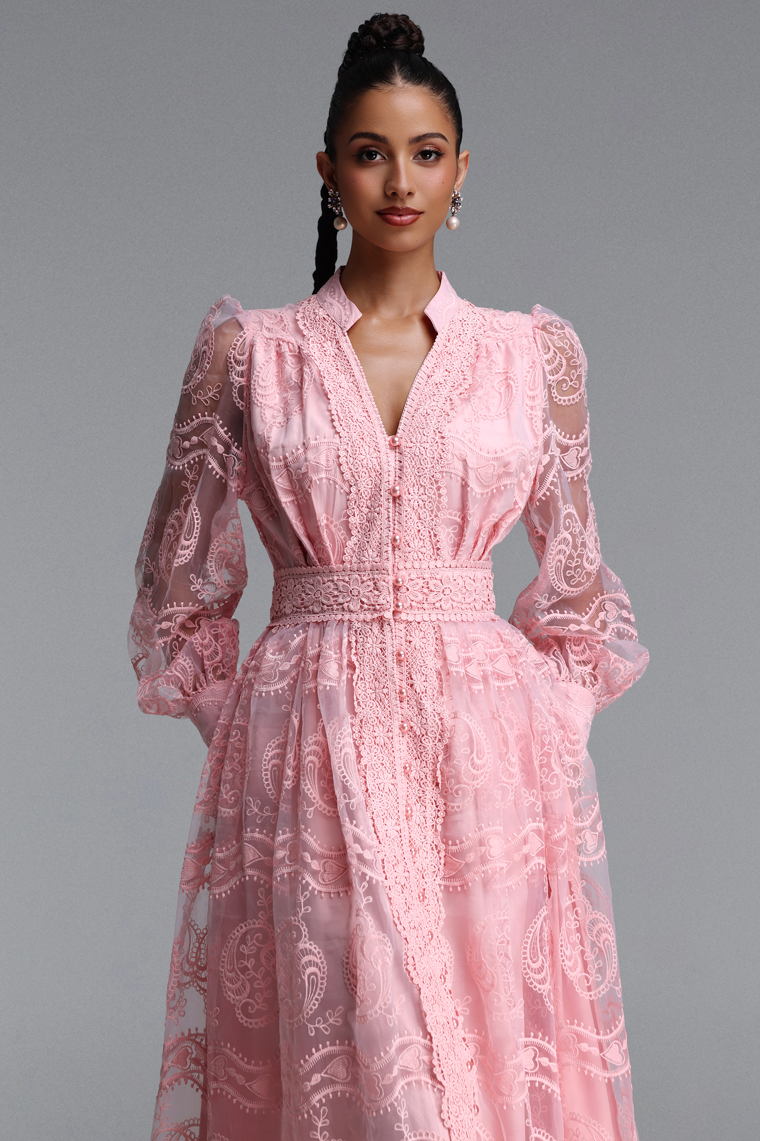 Jaylee Romantic Flowy Woven Maxi Dress