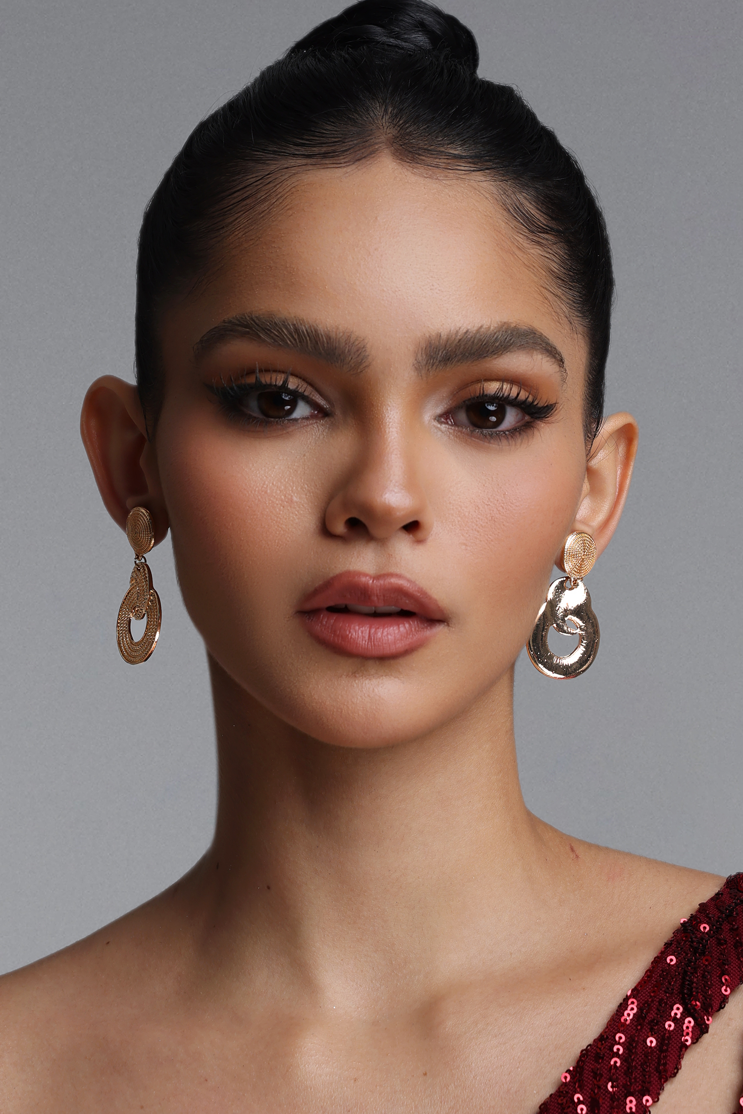 Serren Woven Interlocking Circle Drop Earrings