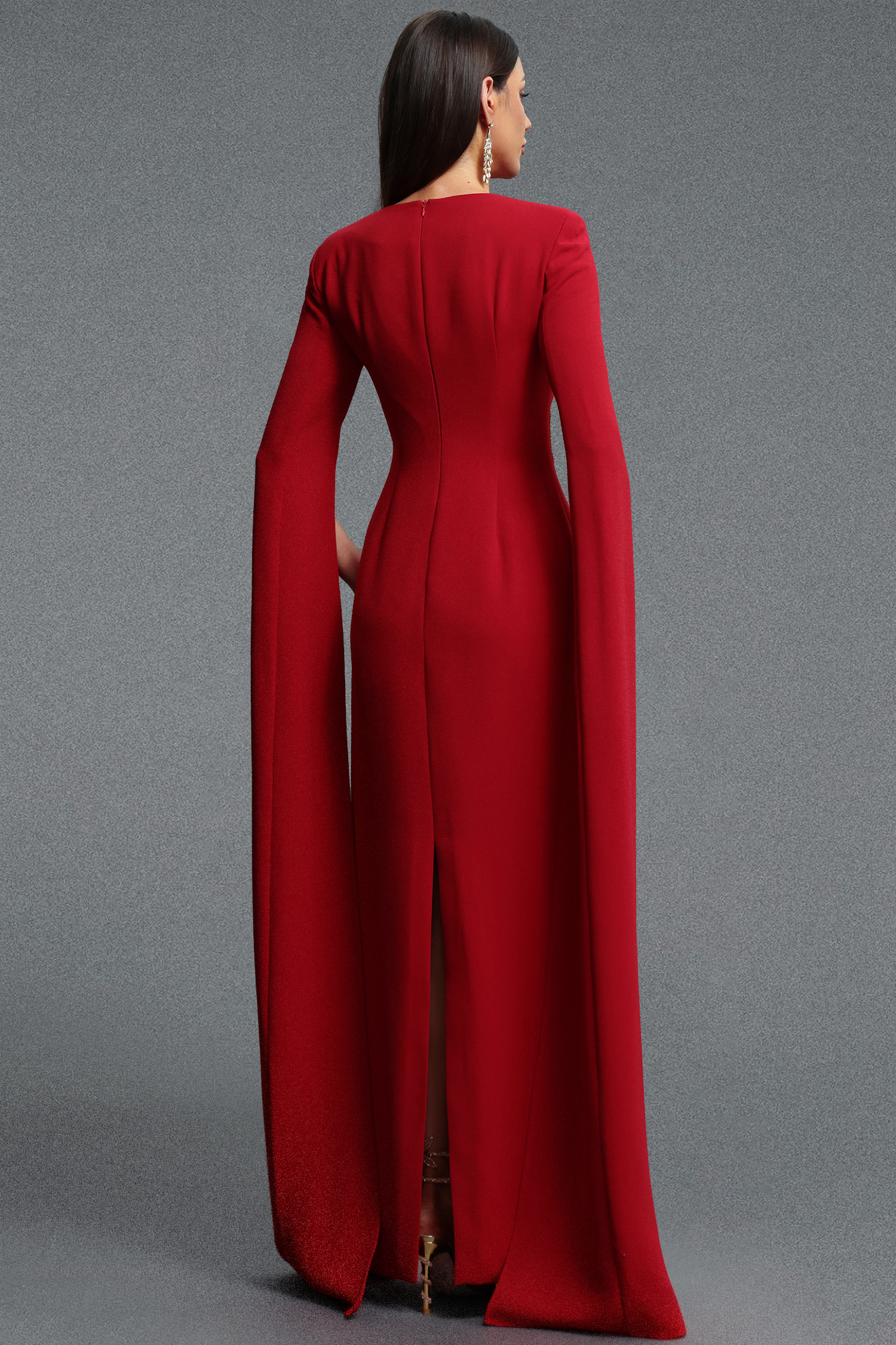 Ginny Elegant Contour Ribbon Trim Embroidered Woven Maxi Dress