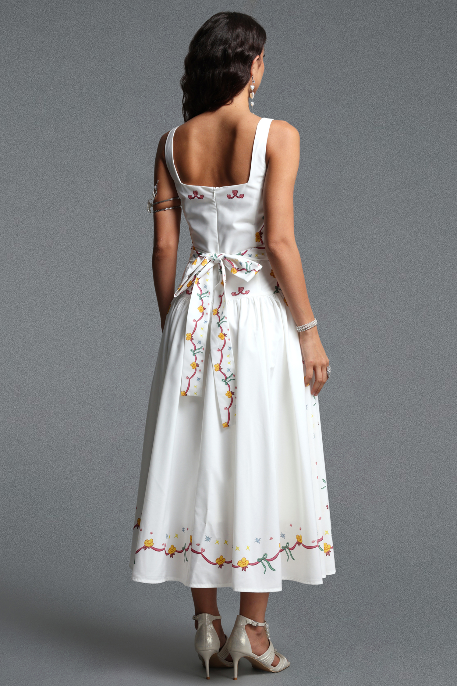 Swan Bow Maxi Dress