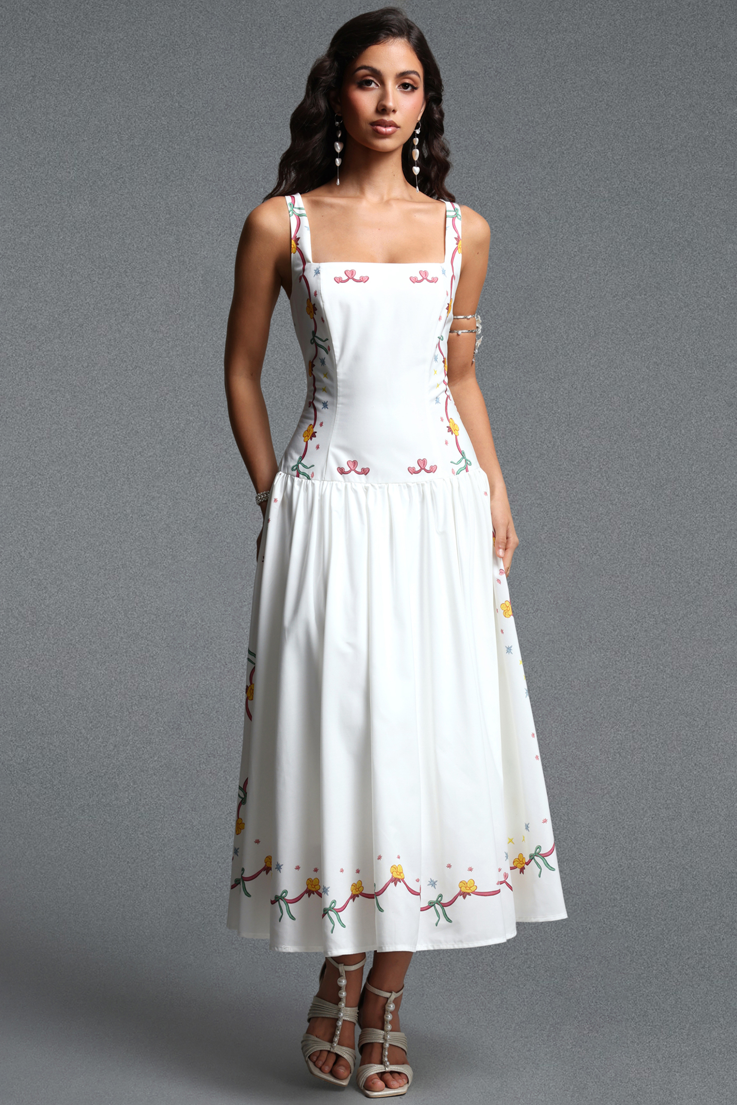 Swan Bow Maxi Dress