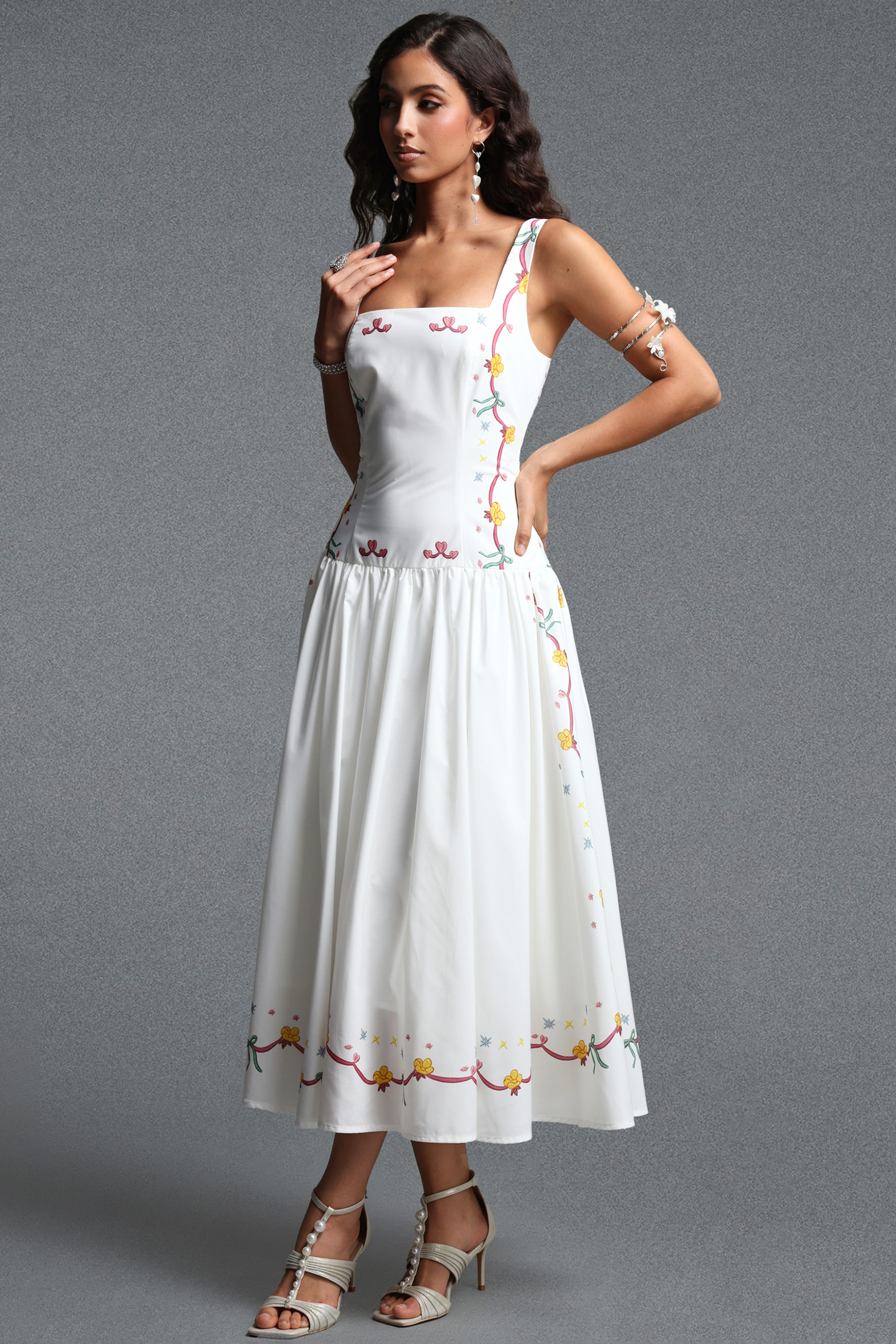 Swan Bow Maxi Dress