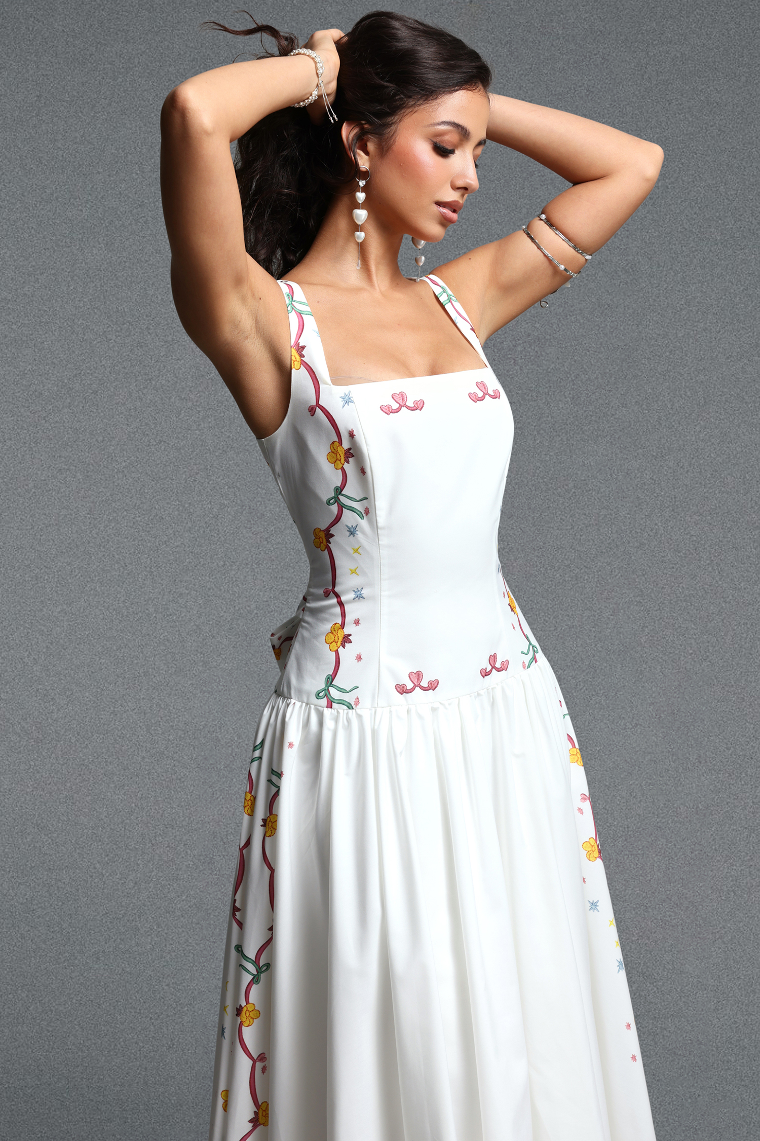 Swan Bow Maxi Dress