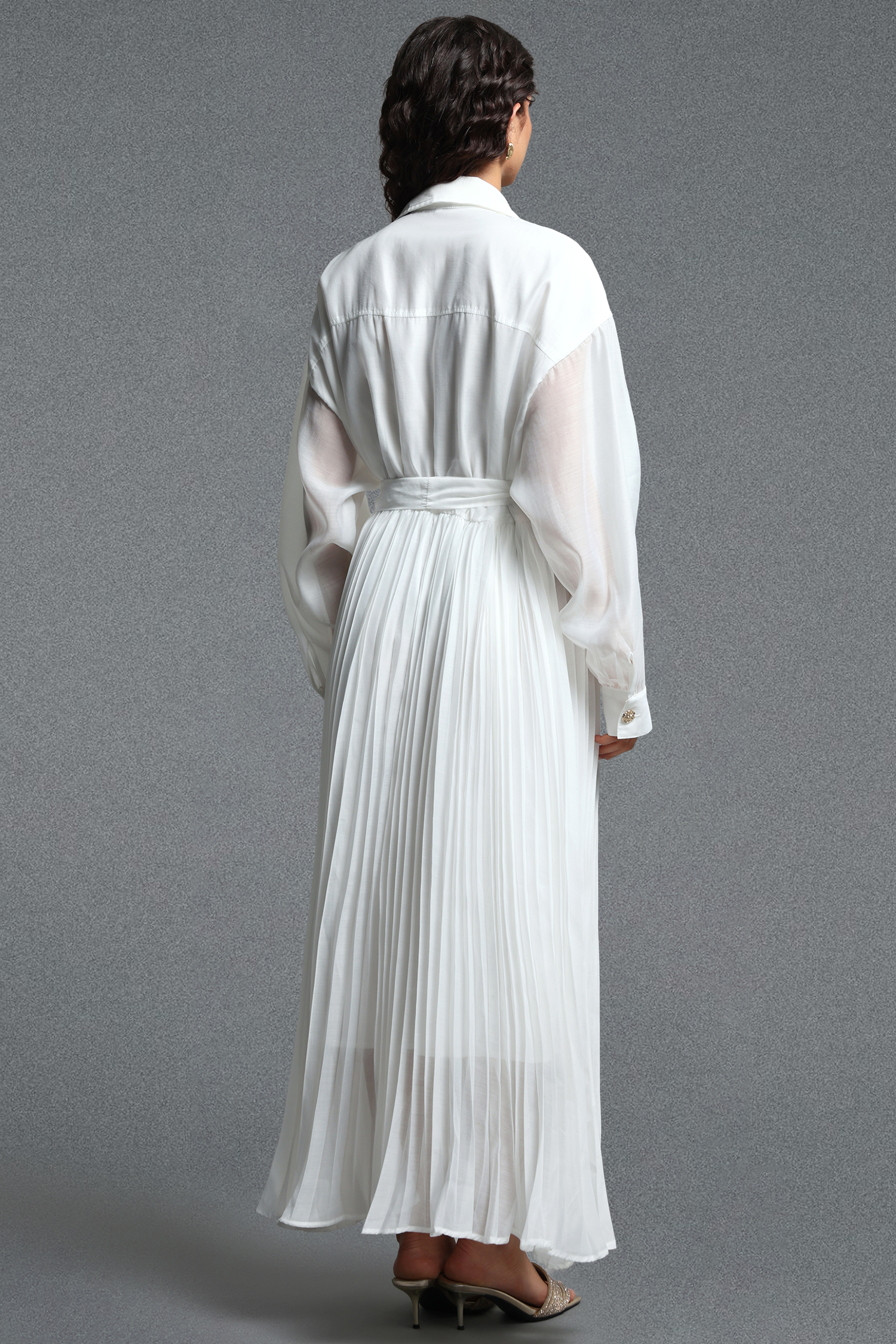 Vali Resort Flowy Long Sleeve Woven Maxi Dress