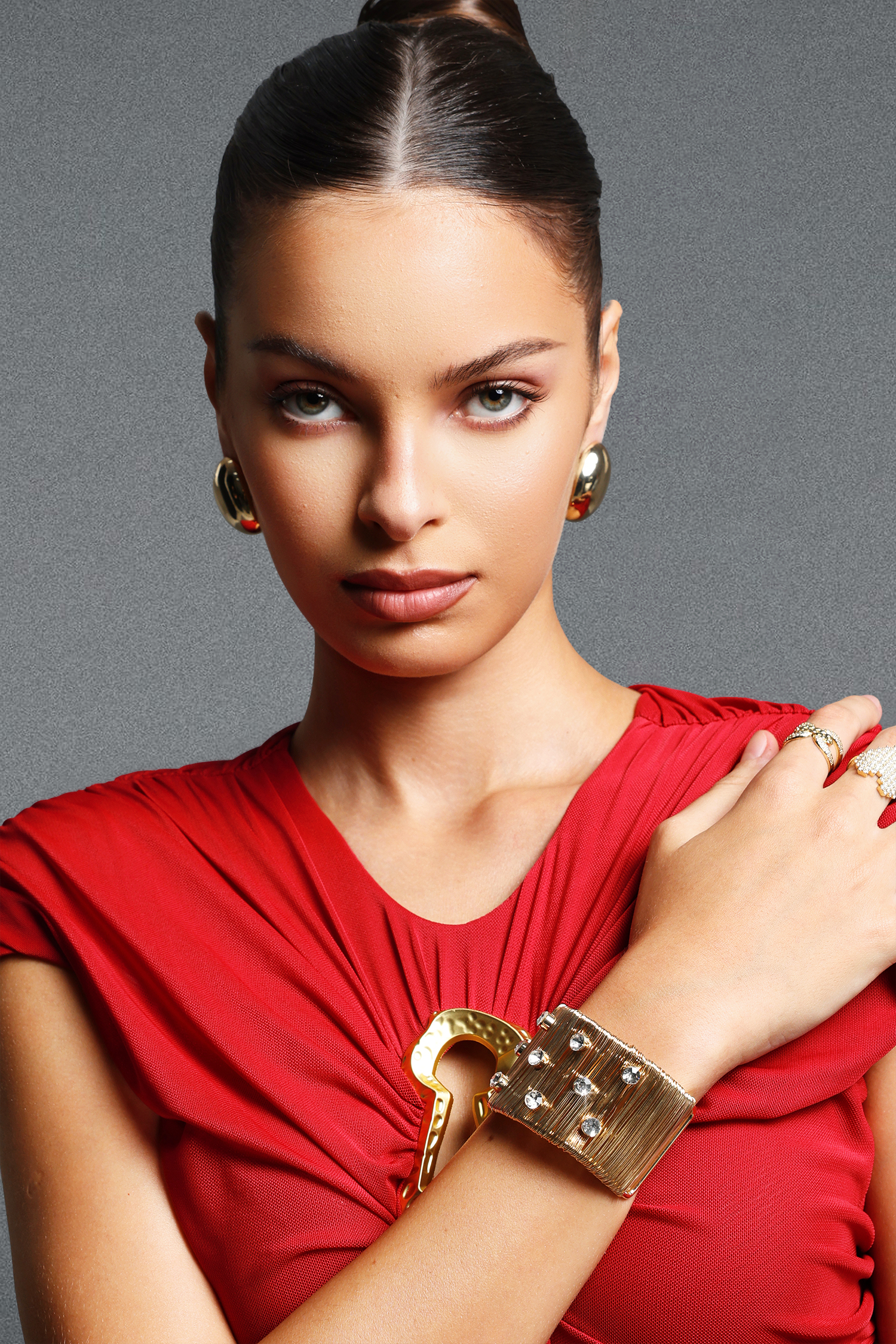 Erica Luxury Wide Wrap Metal Bangle