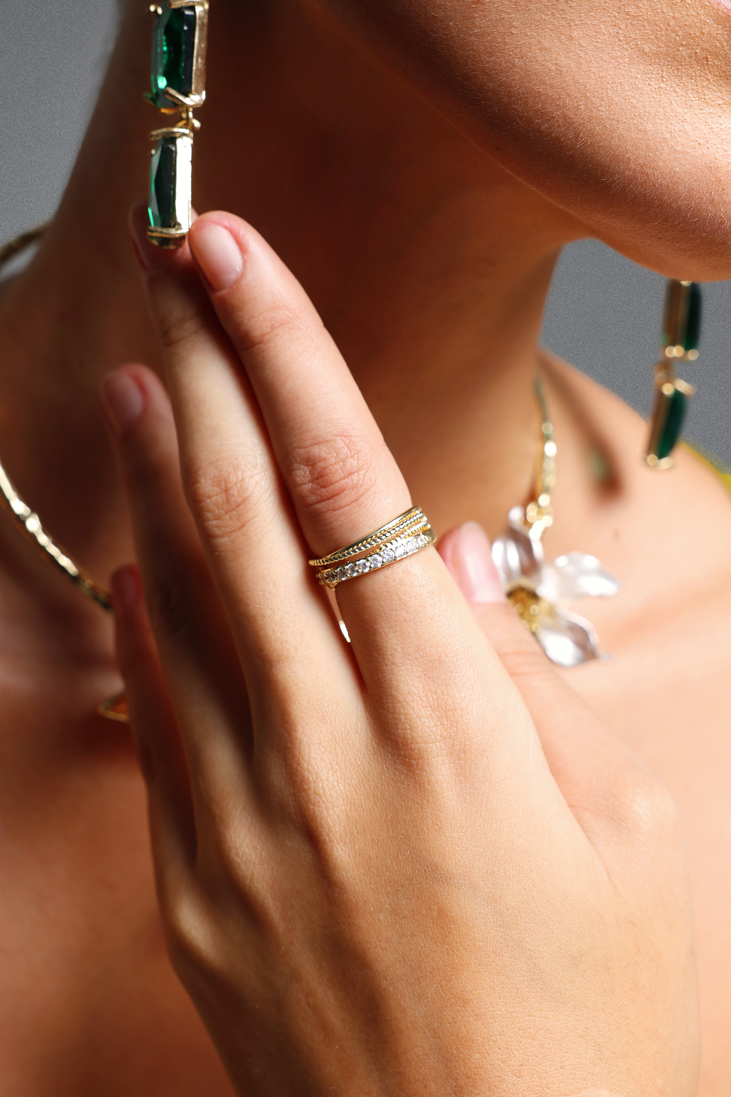 Sissel Multi Layer Twisted Rope Stackable Ring