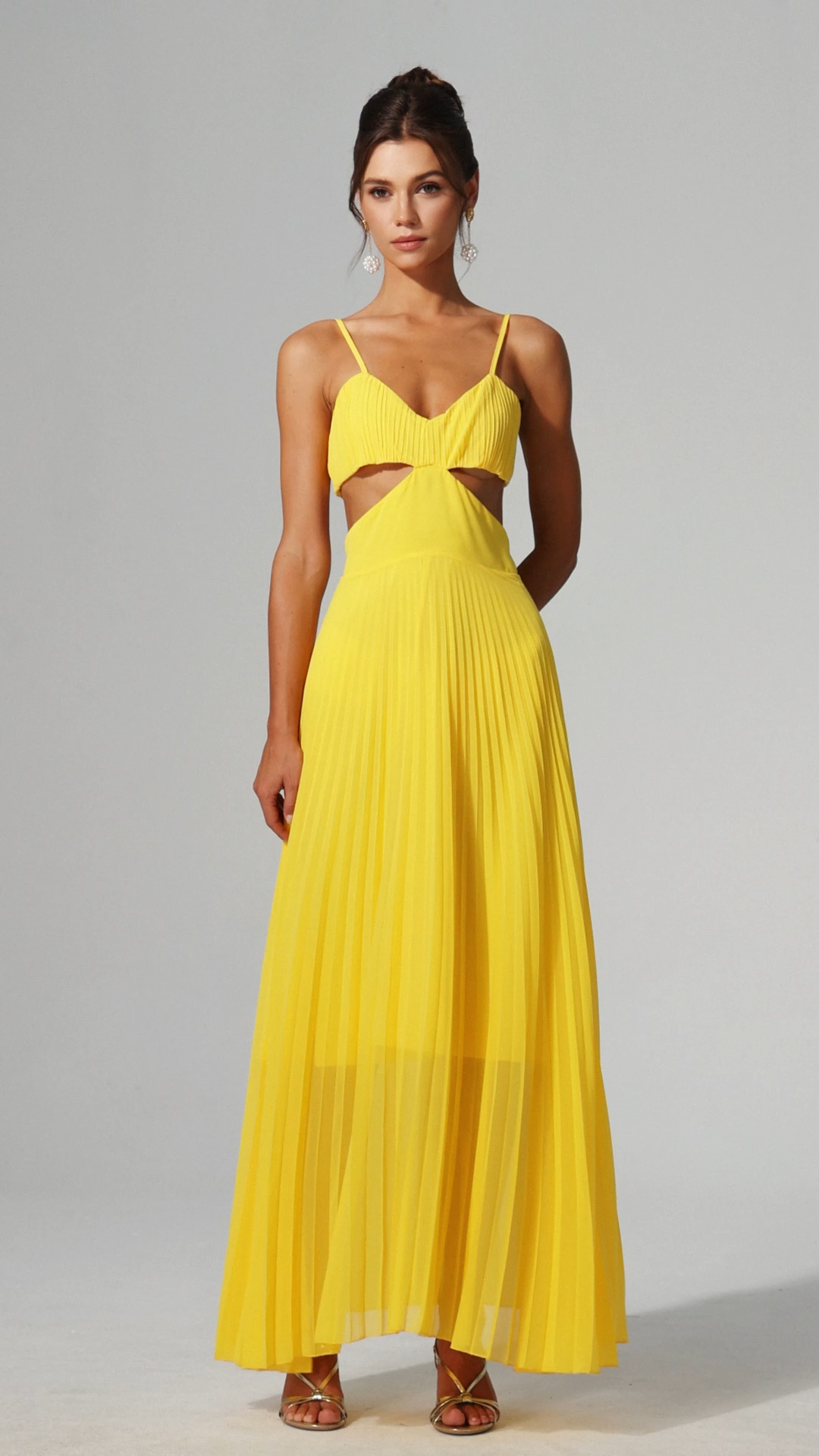 Nevaeh Halter Folds Maxi Dress