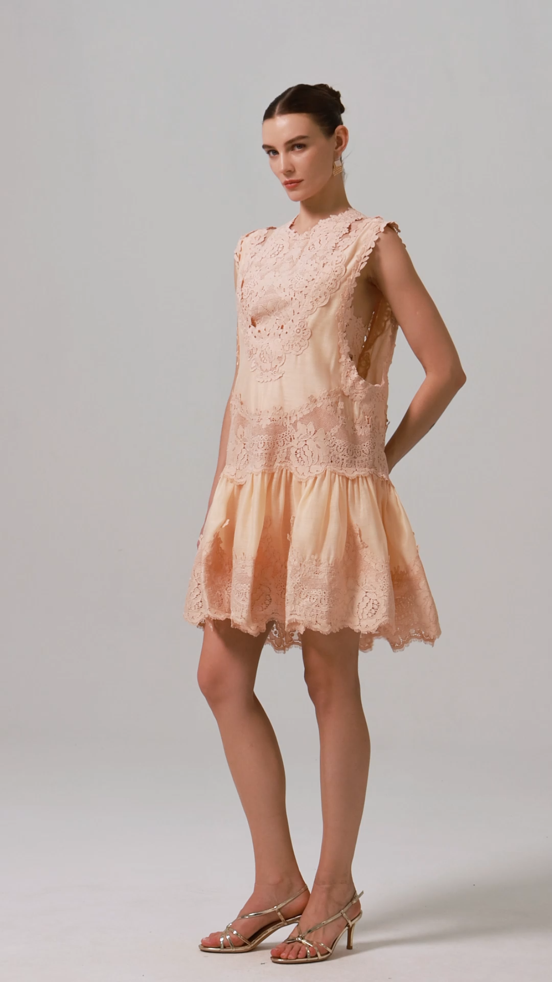 Labiny Flowers Lace Hollow Out Two-Piece Set