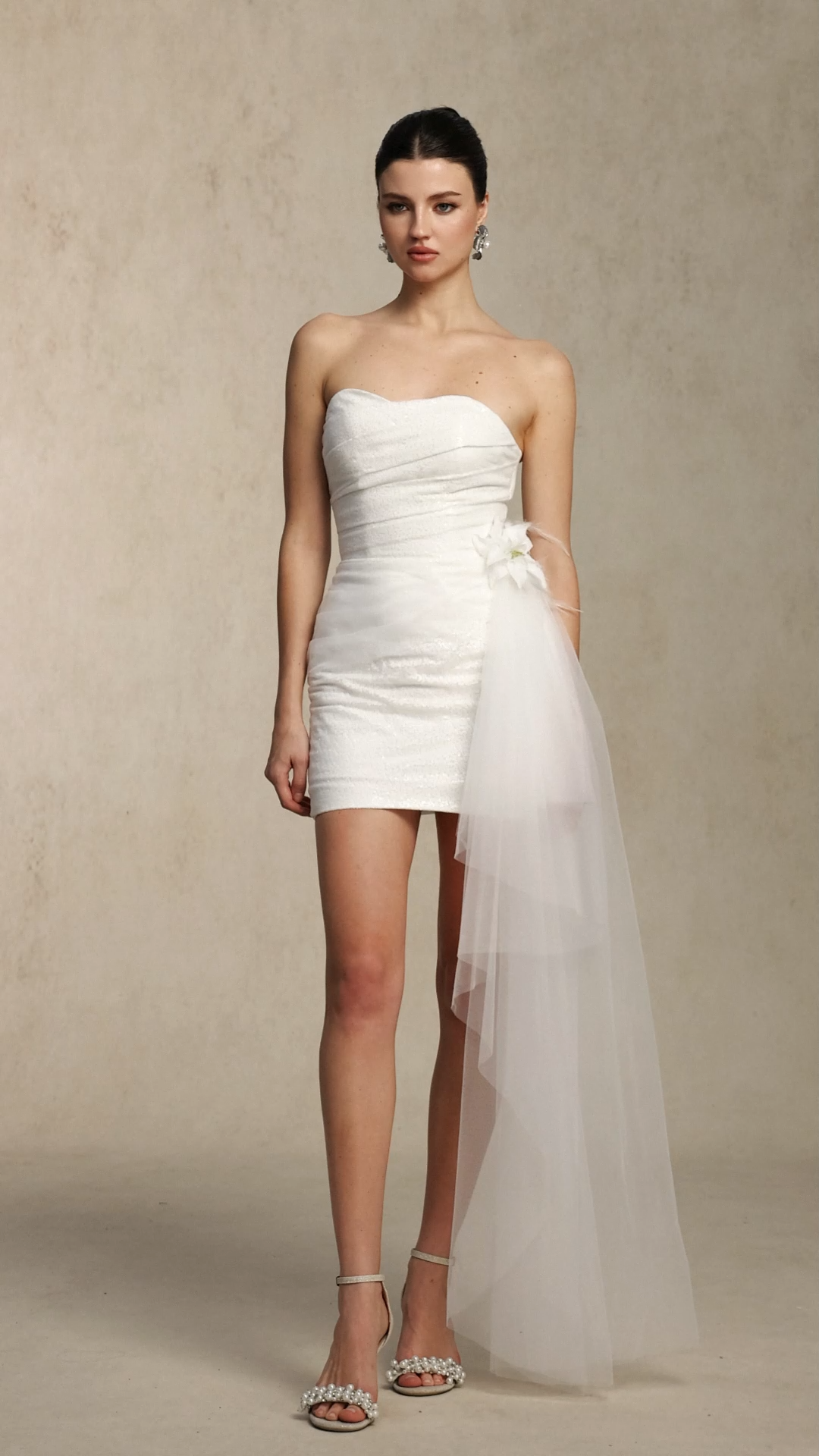 Falae Sleeveless Sequin Floral Mini Dress