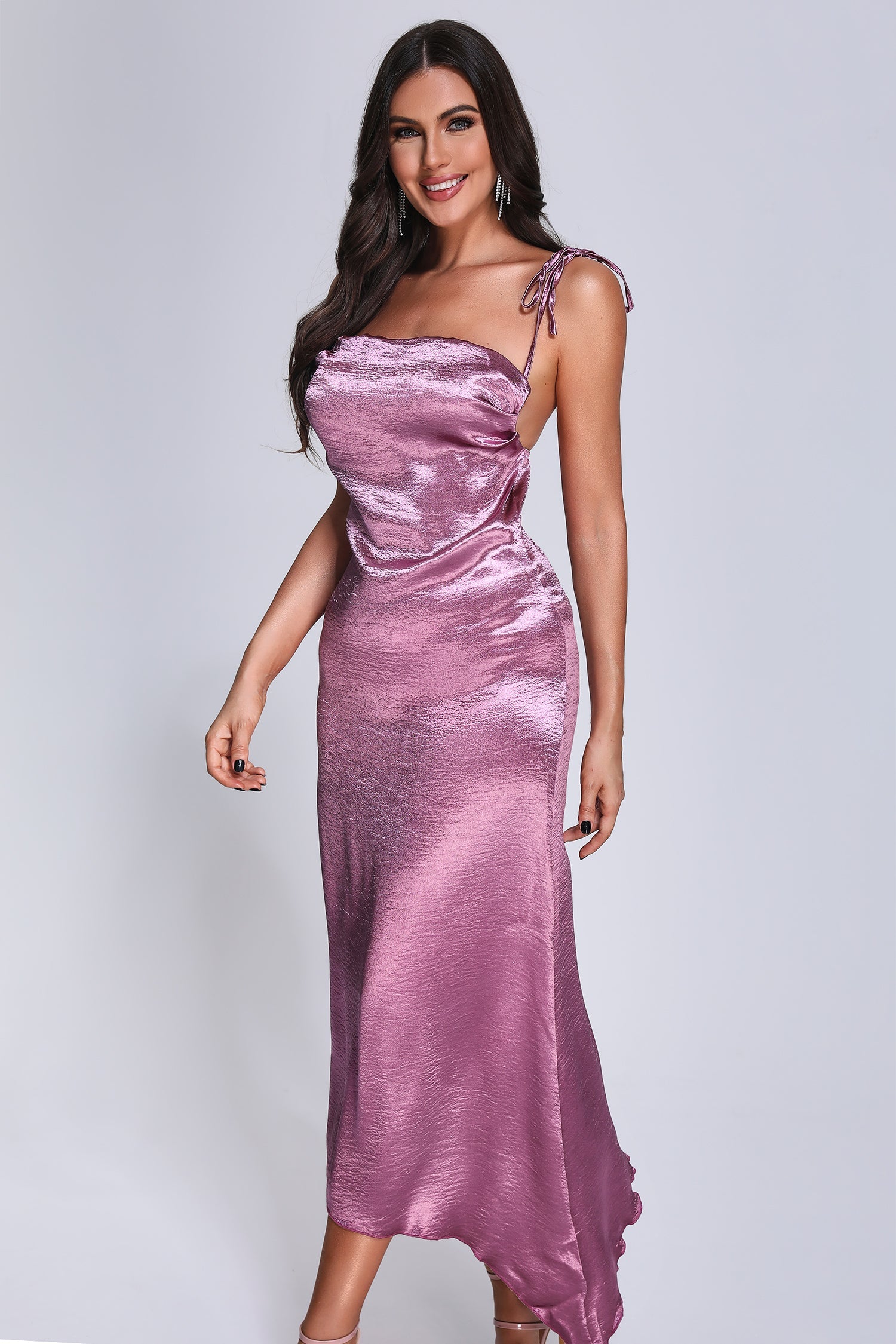Nakota Asymmetric Dress - Pink