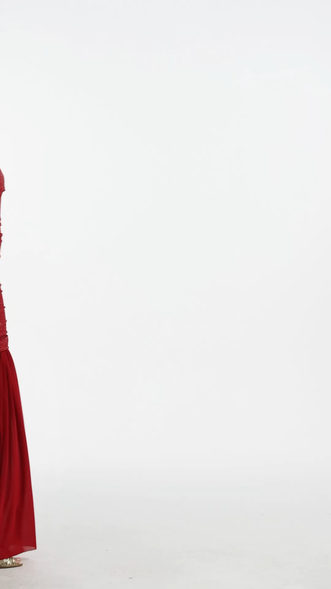 Naida Elegant Contour One Shoulder Ruched Crystal Maxi Dress