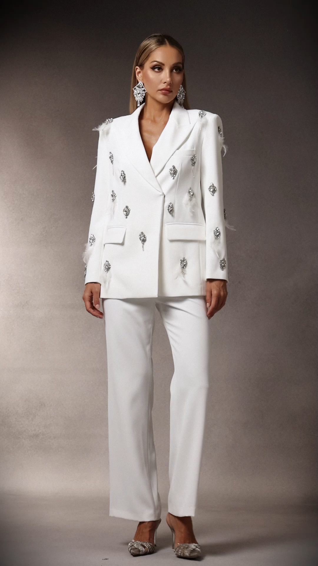 Haco Diamond Feather Suit Set