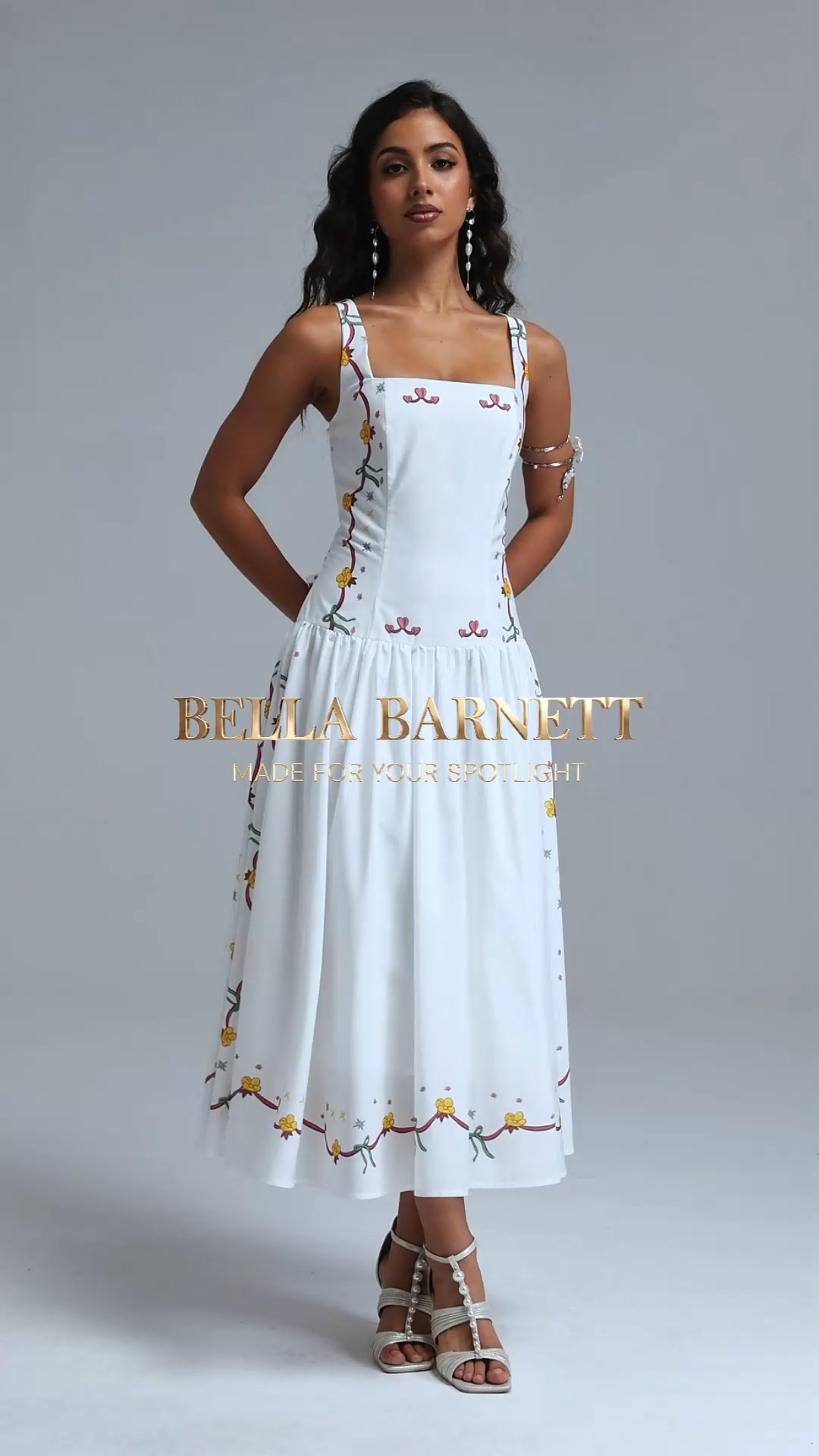 Swan Bow Maxi Dress