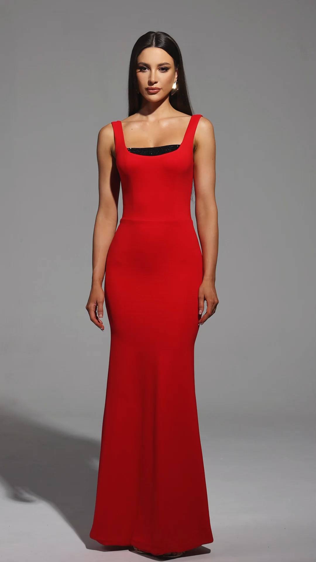 Meryl Halter Diamond Maxi Dress