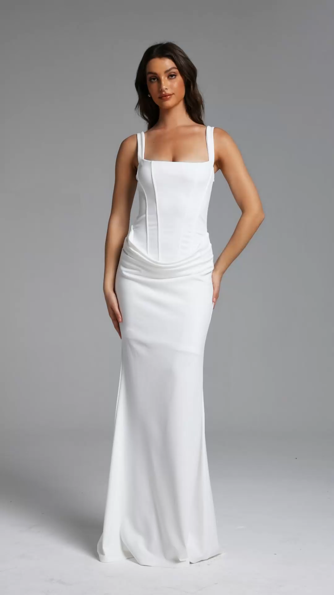 Lalipa Chic Contour Sleeveless Pleated Knit Maxi Dress