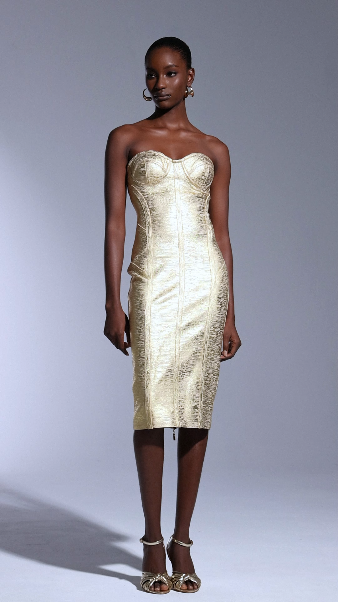 Hanava Strapless Bandage Midi Dress