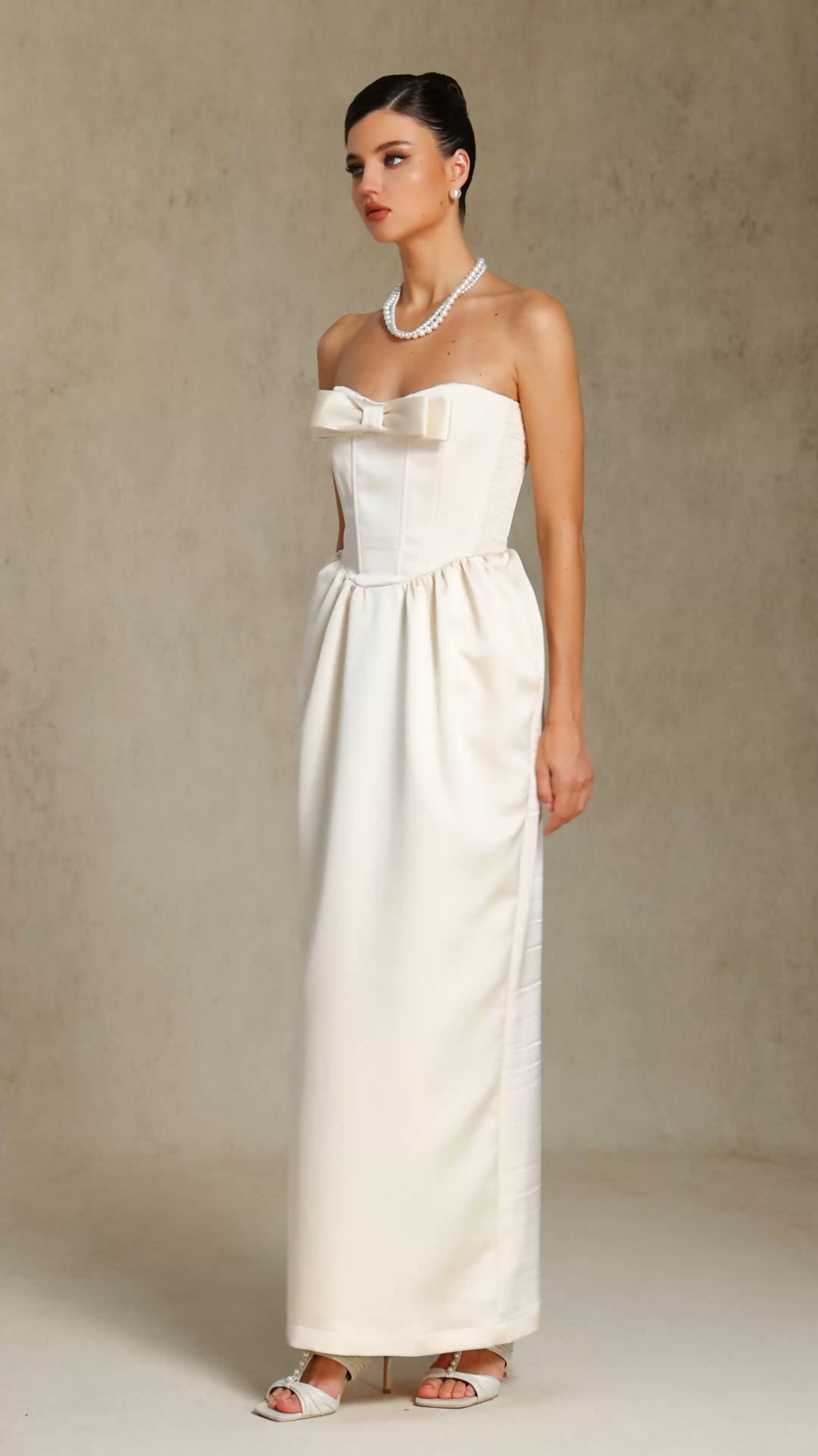 Fahrenheit Sleeveless Bow Maxi Dress