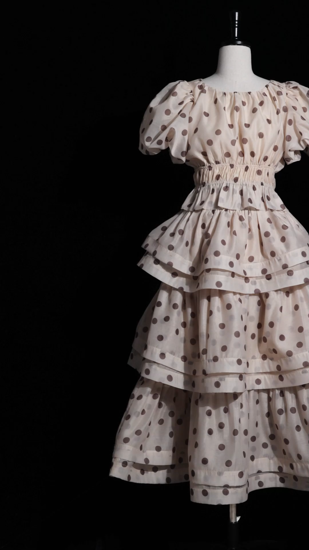 Willa Puff Sleeves Dot Printed Top And Skirt Two-Piece Set