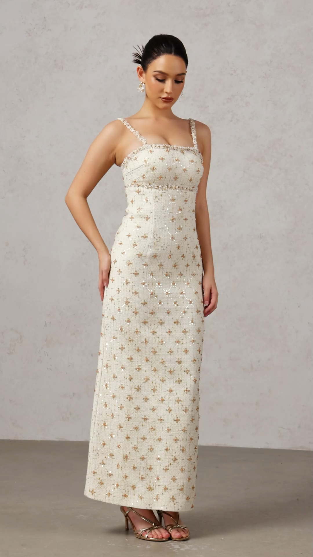 Ogaka Halter Sequin Maxi Dress