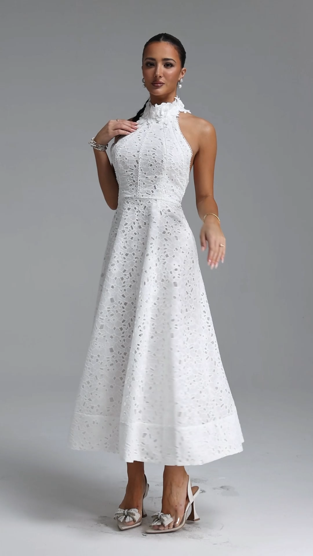 Nuvola Halter Midi Dress