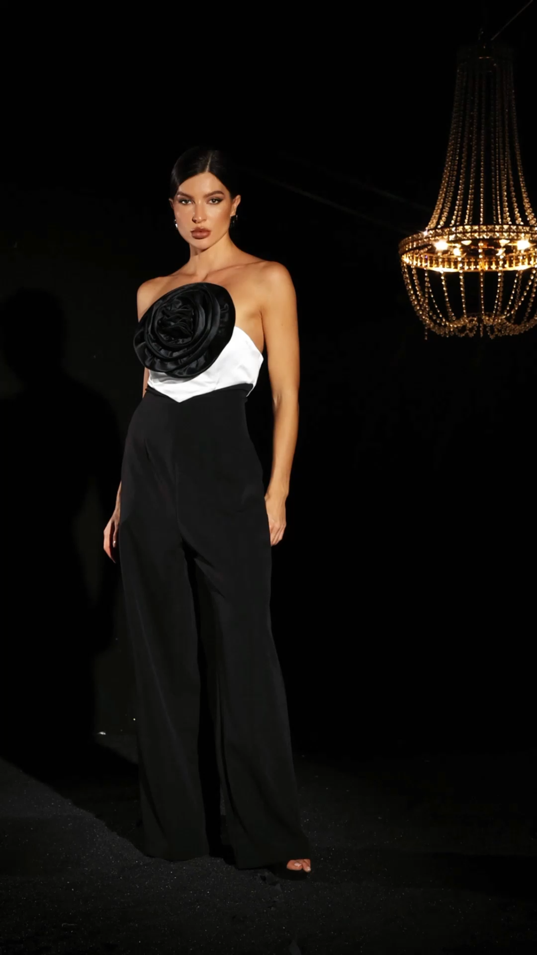 Kavaca Flower Strapless Maxi Jumpsuit