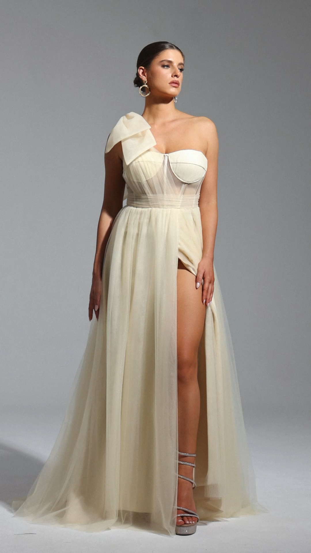 Suku One Shoulder Bow Maxi Dress