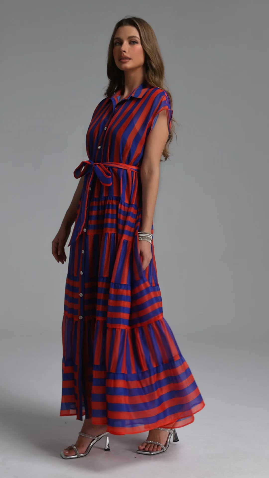 Vioky Resort Flowy Sleeveless Woven Maxi Dress