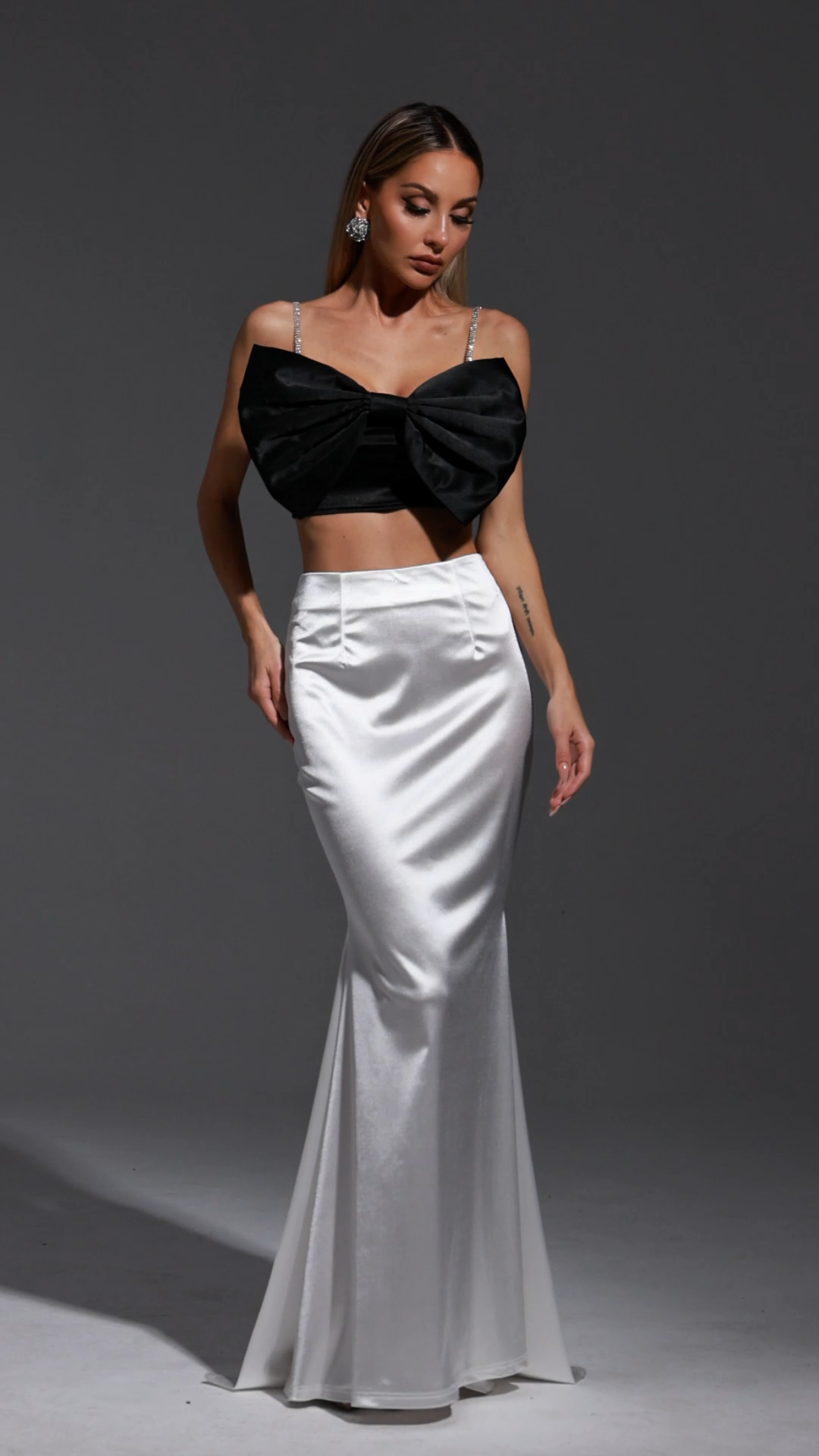 Reyna Sleeveless Bow Maxi Two-Piece Set