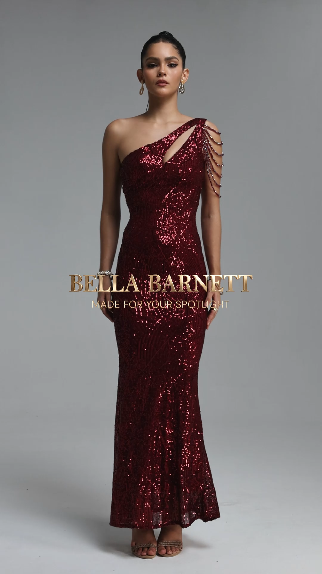 Gamora One Shoulder Sequin Maxi Dress