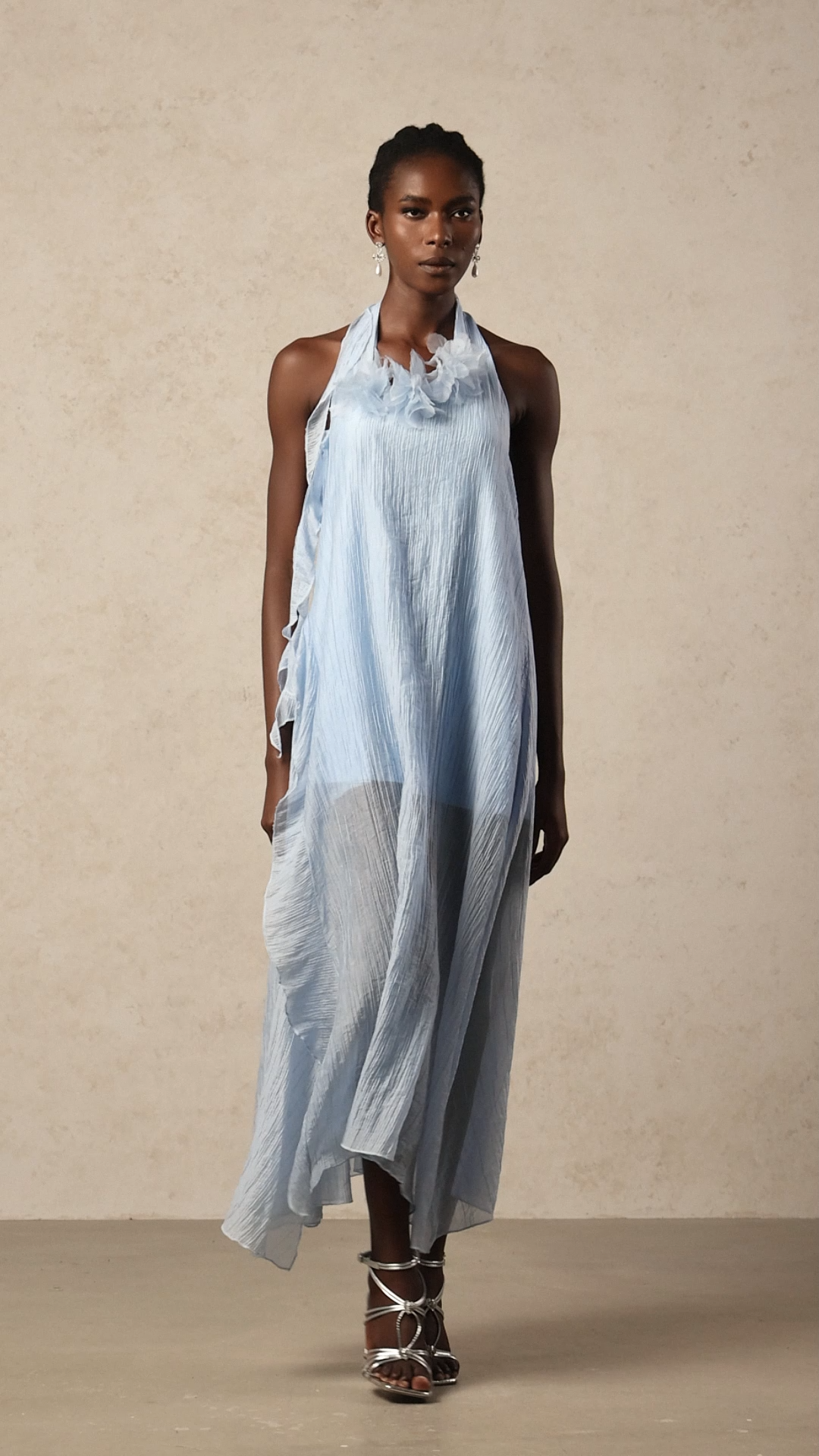 Makala Sleeveless Streamer Maxi Dress
