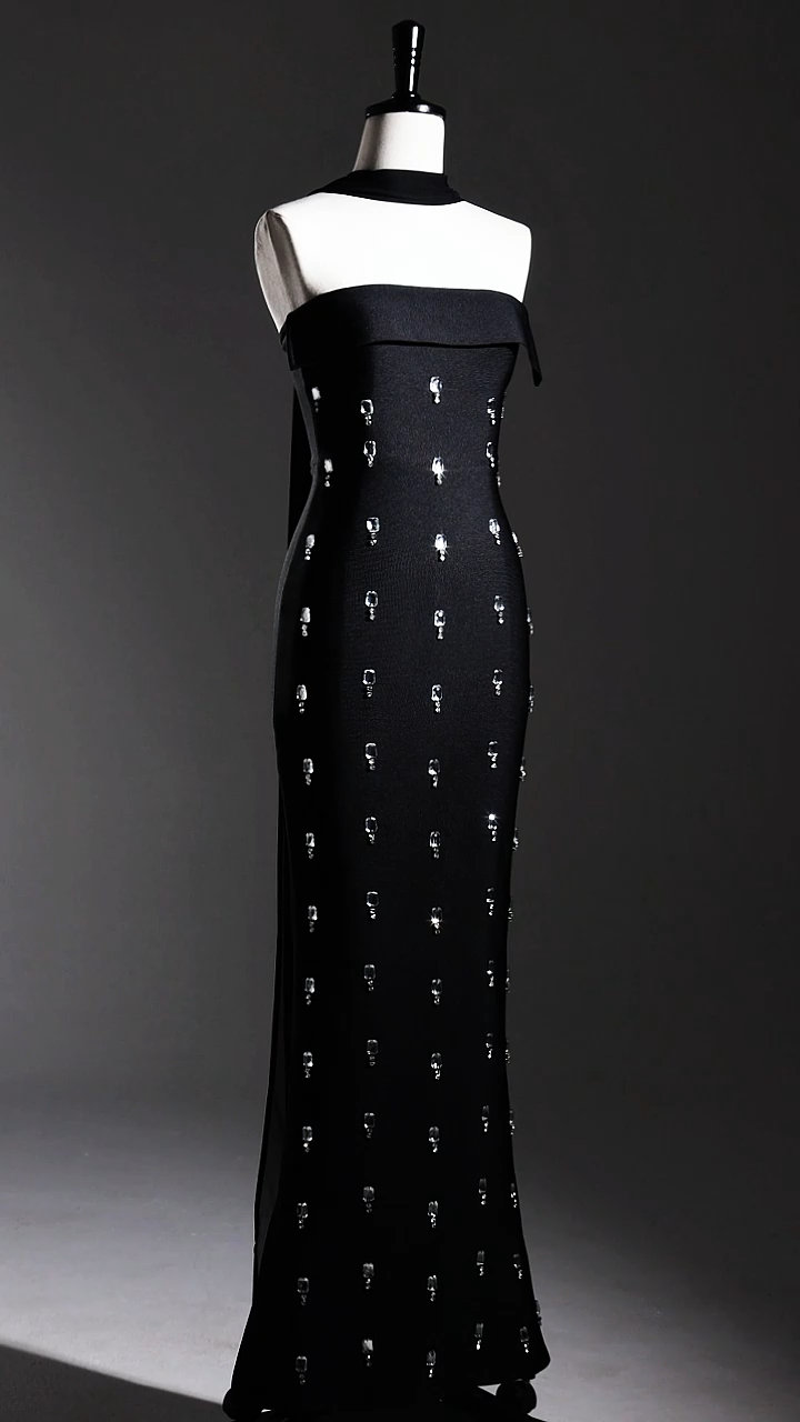 Nadja Sleeveless Diamond Bunting Bandage Maxi Dress