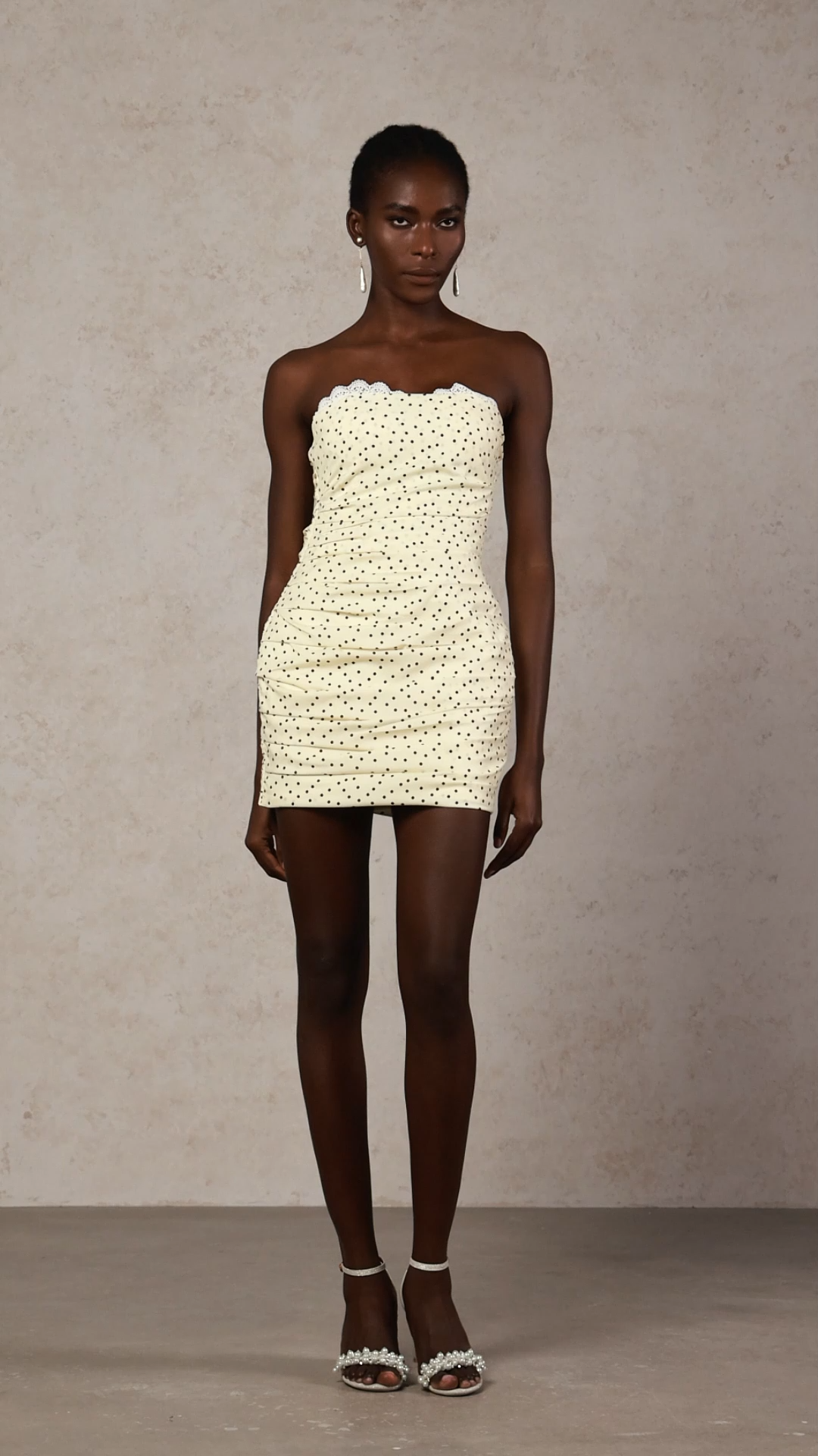 Twyla Sleeveless Dot Printed Mini Dress