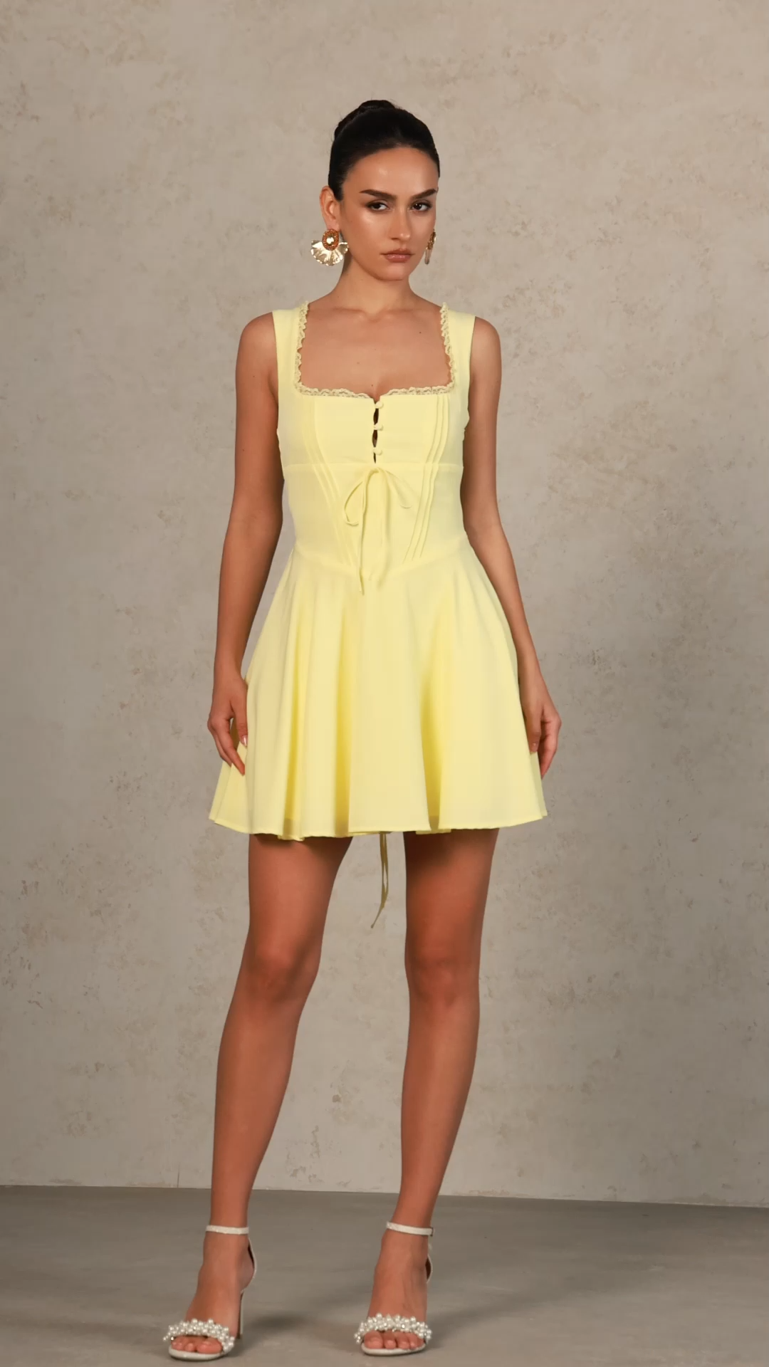 Nicole Halter Bowknot Mini Dress