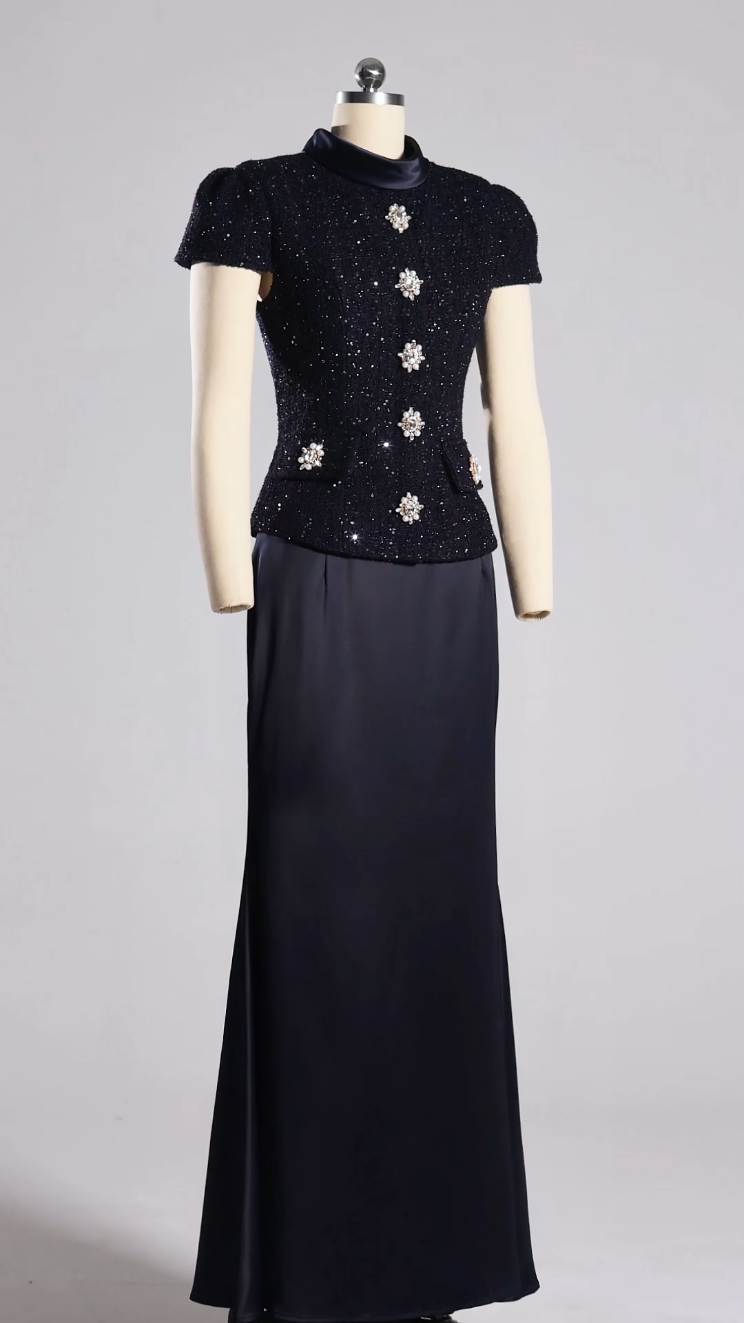 Isabeau Short Sleeve Round Neck Maxi Two-Piece Set