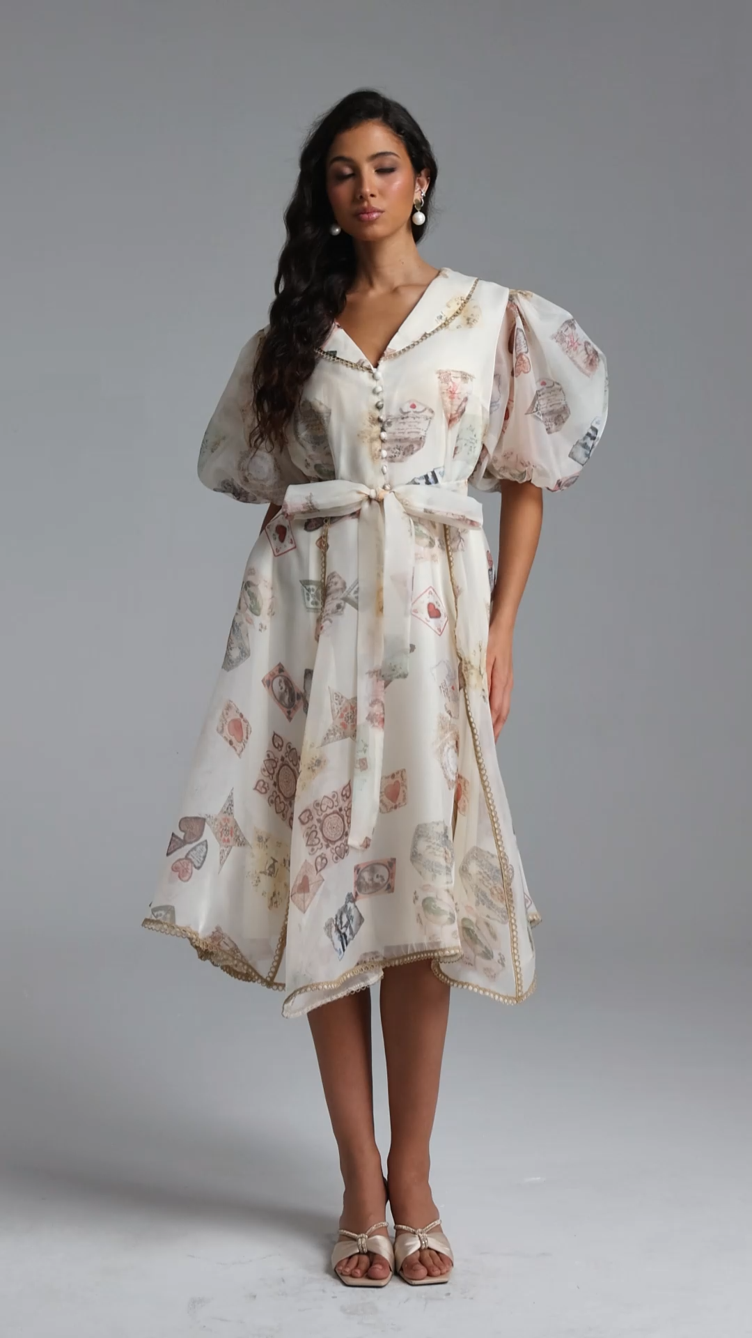 Rury Resort flowy Puff Sleeve Woven mini Dress