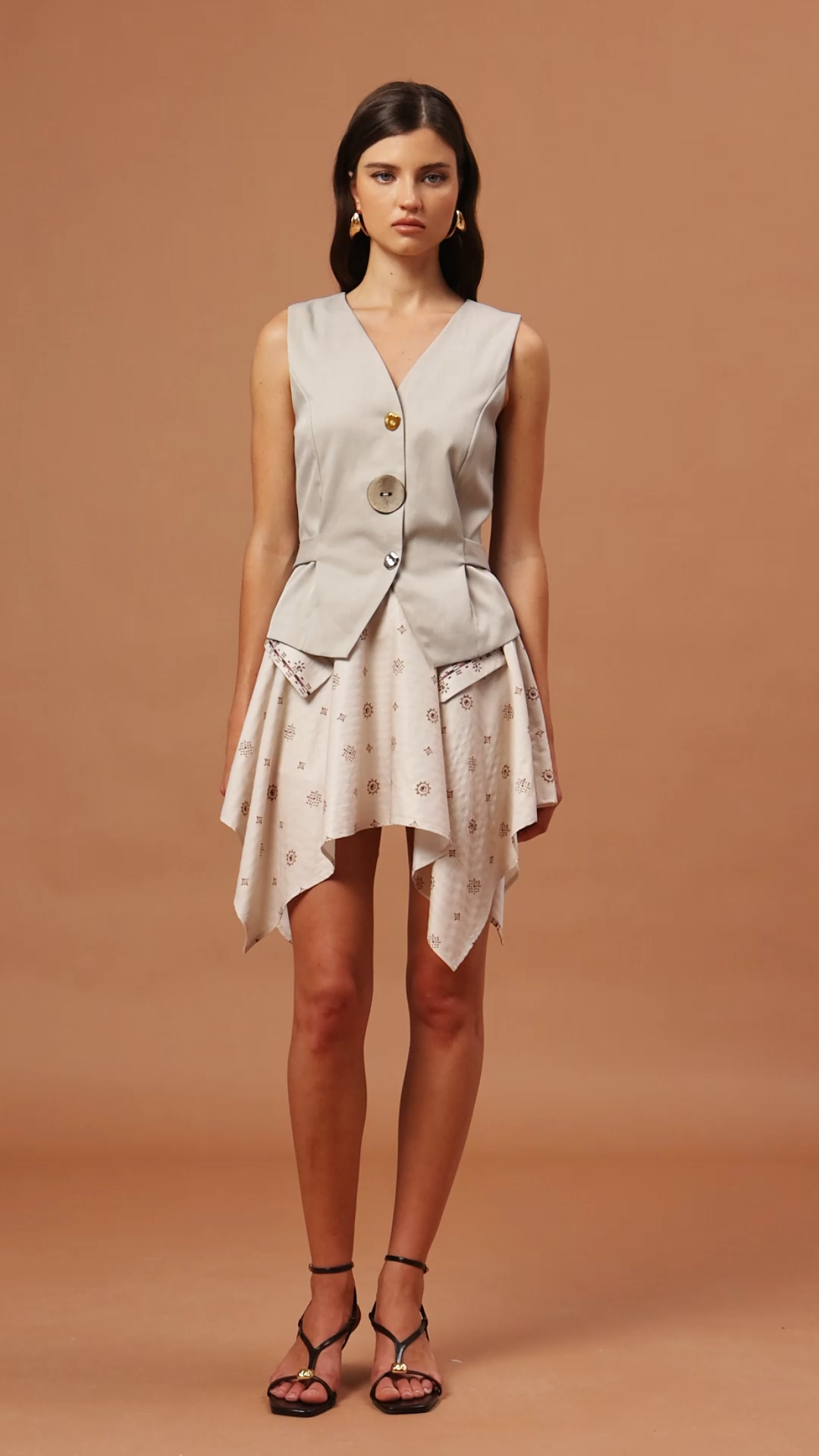 Harper V-Neck Floral Printed Top And Skirt Two-Piece Set