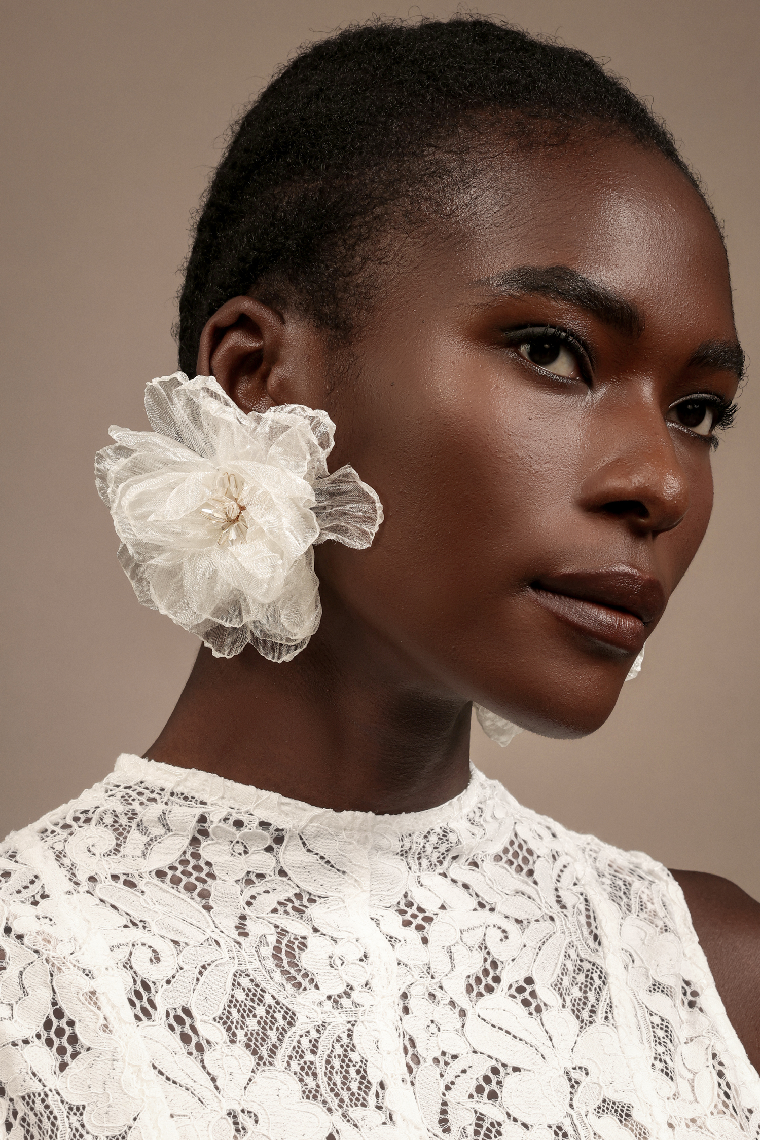 Myrna Flowers Yarn Earrings