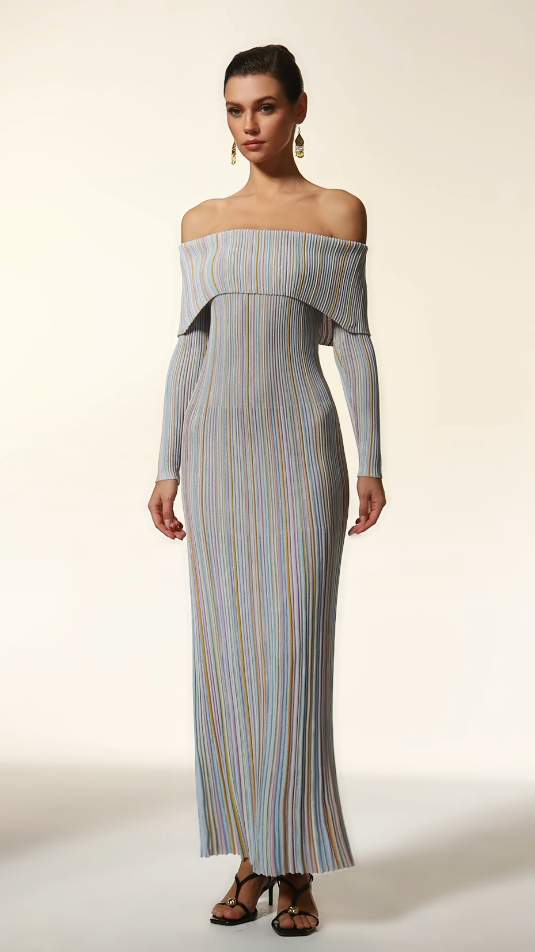 Petra Off-The-Shoulder Long Sleeves Maxi Dress