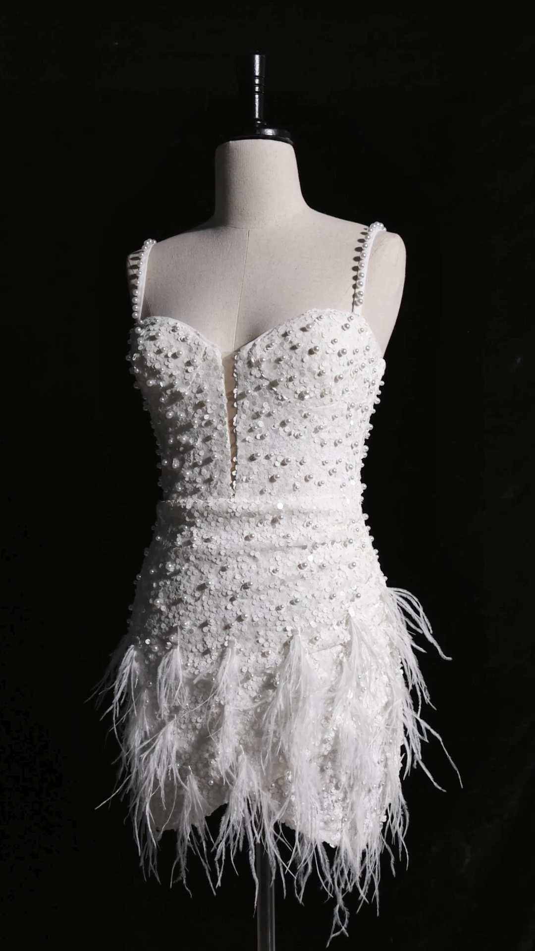 lady　1125 Tryphosa Feather Diamond Mini Dress – Bellabarnett