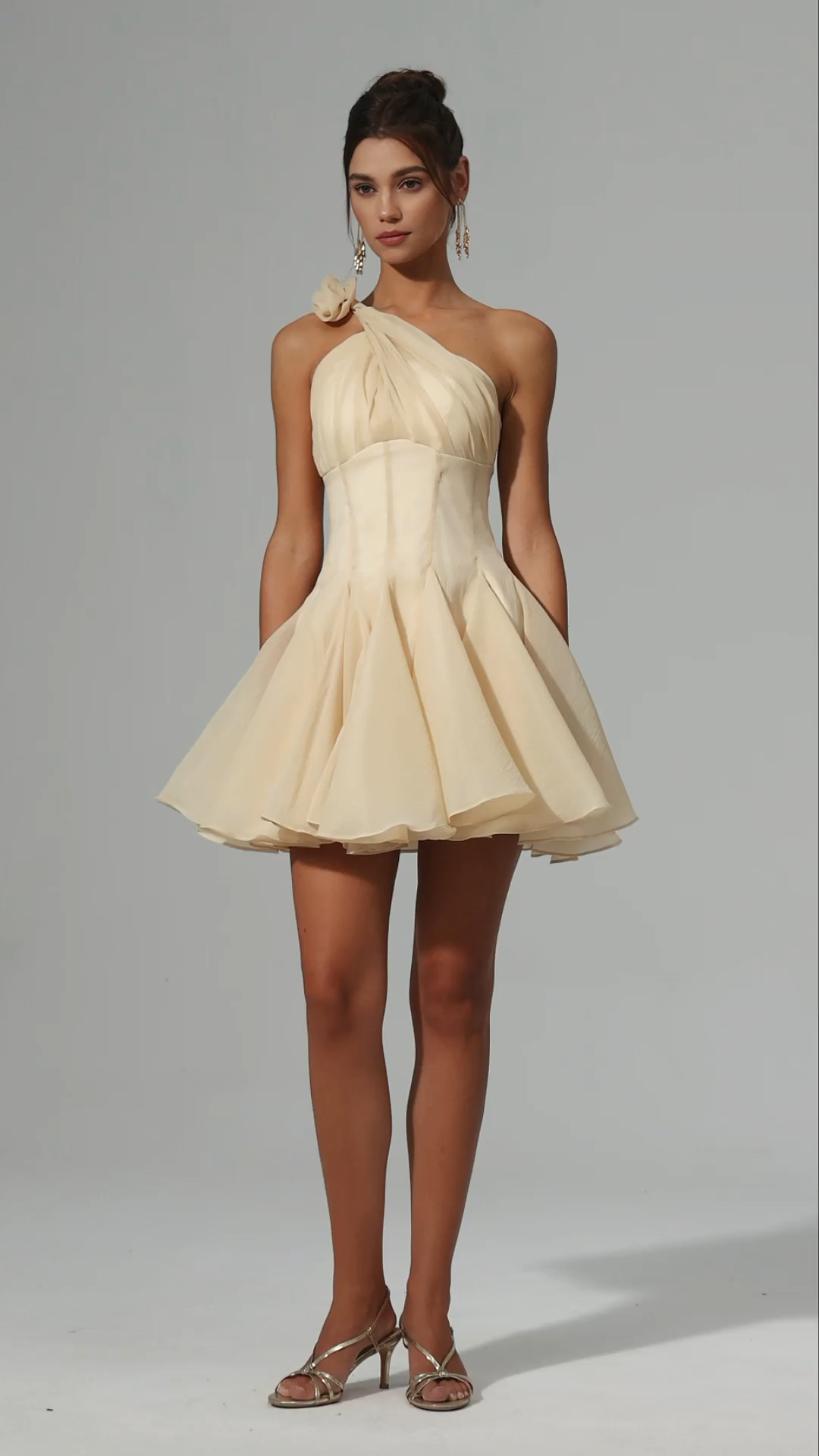 Dasha Sleeveless Flower Mini Dress