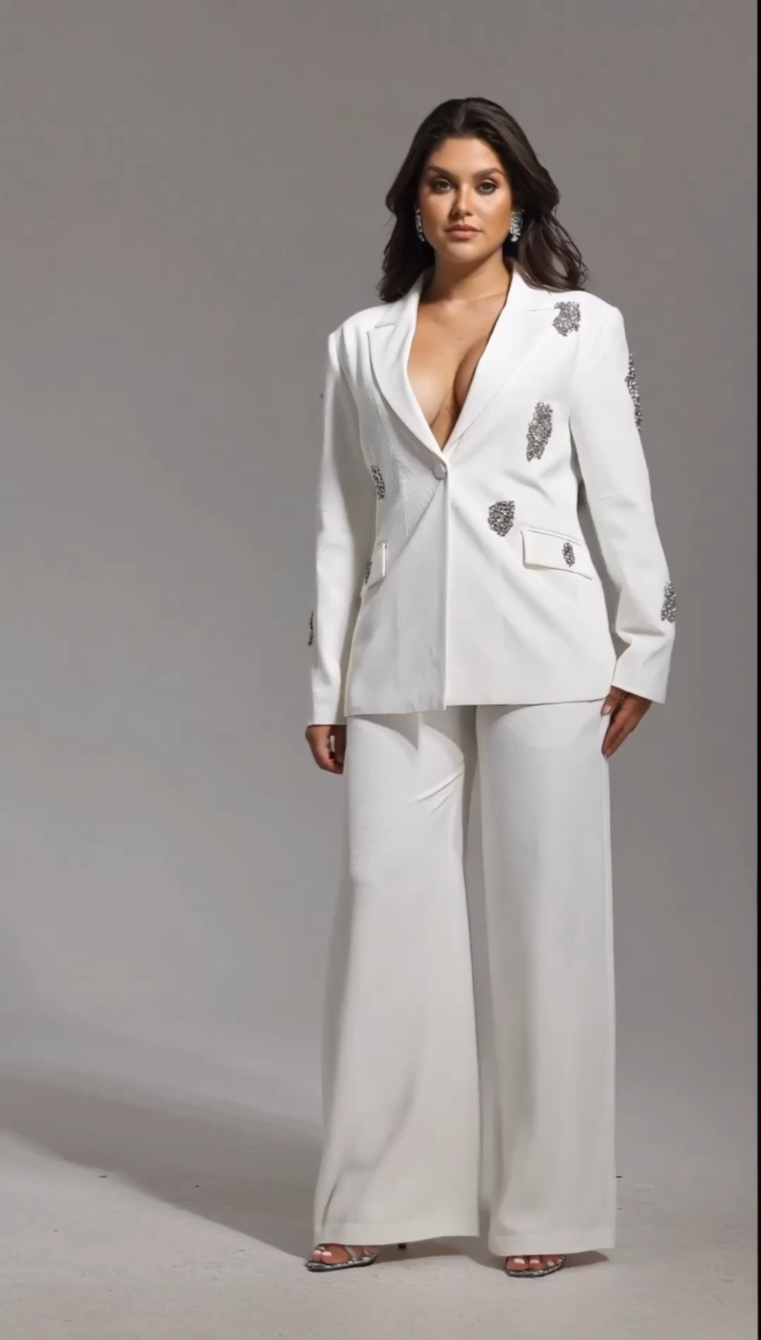 Winee Diamante Blazer Set