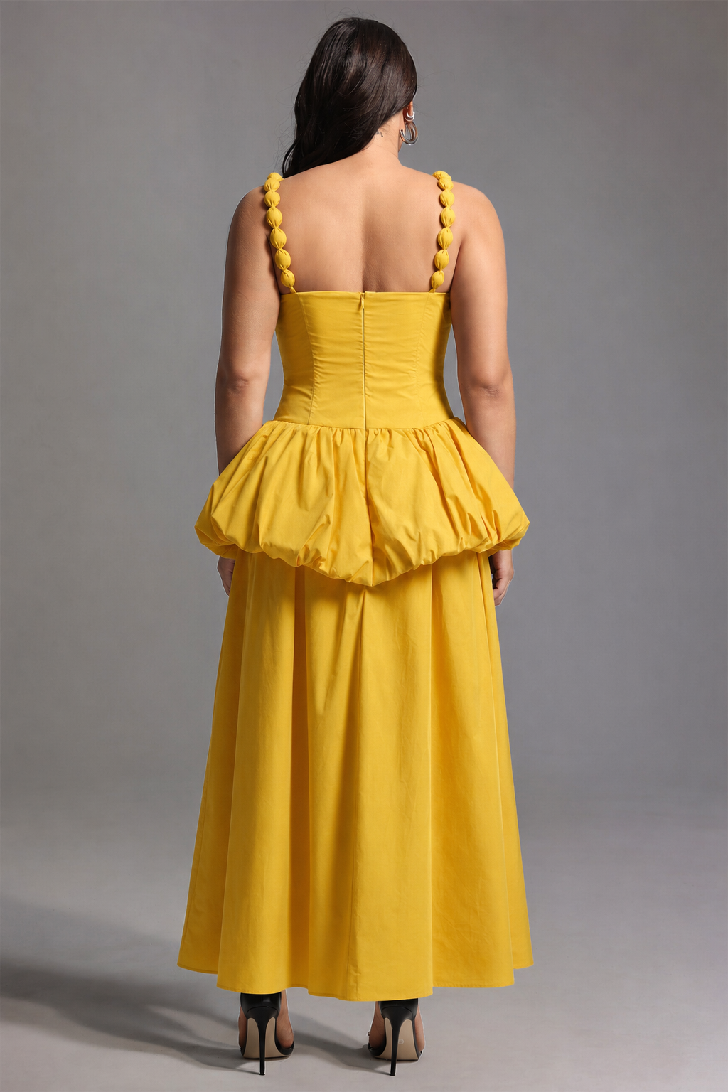 Sierra Classic Tailored Square Neck Puff Maxi Dress
