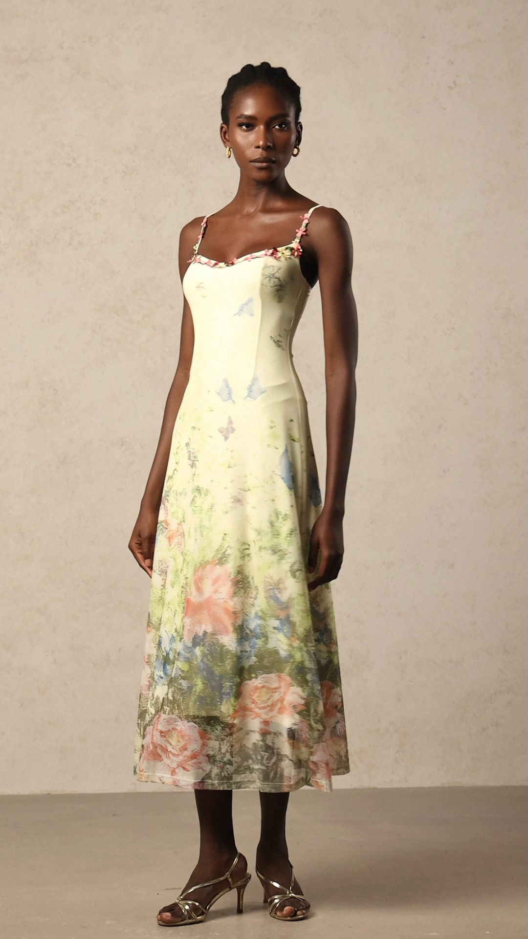 Tabitha Halter Floral Printed Maxi Dress