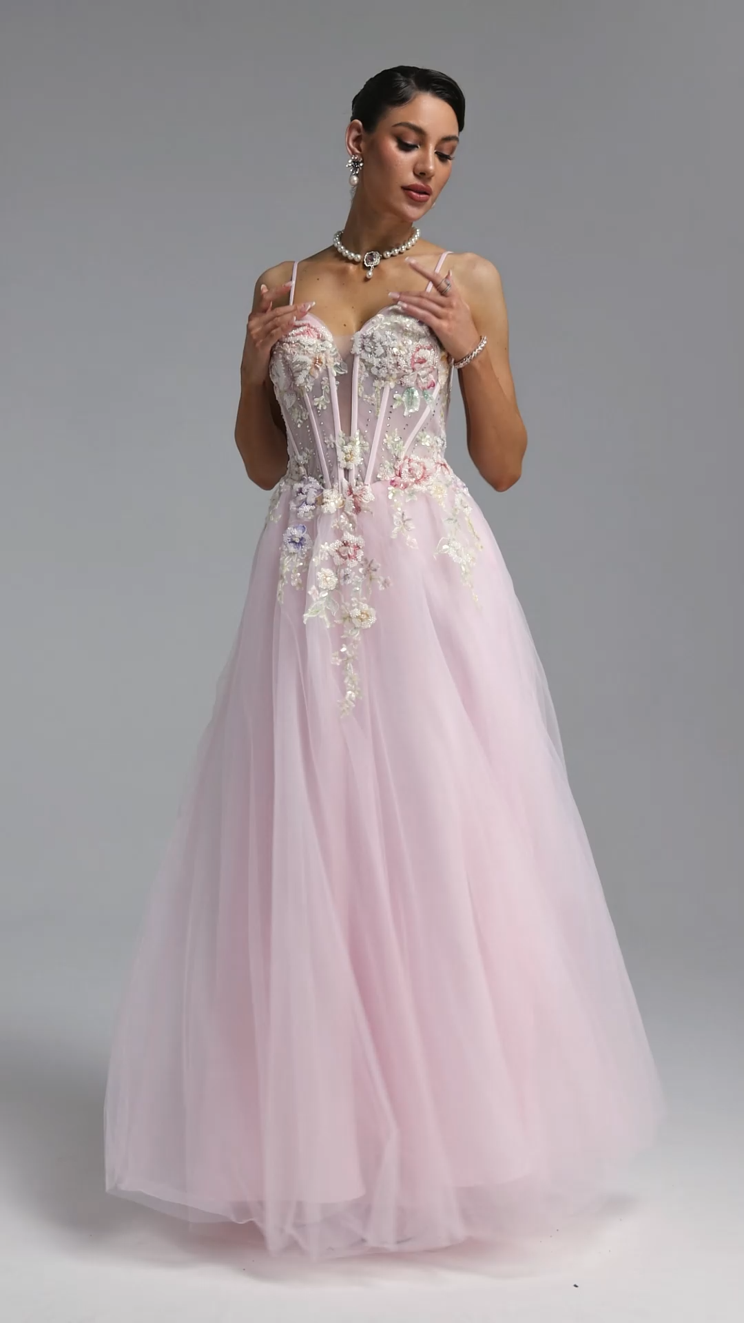 Meryl Romantic Spaghetti Strap Floral Maxi Dress