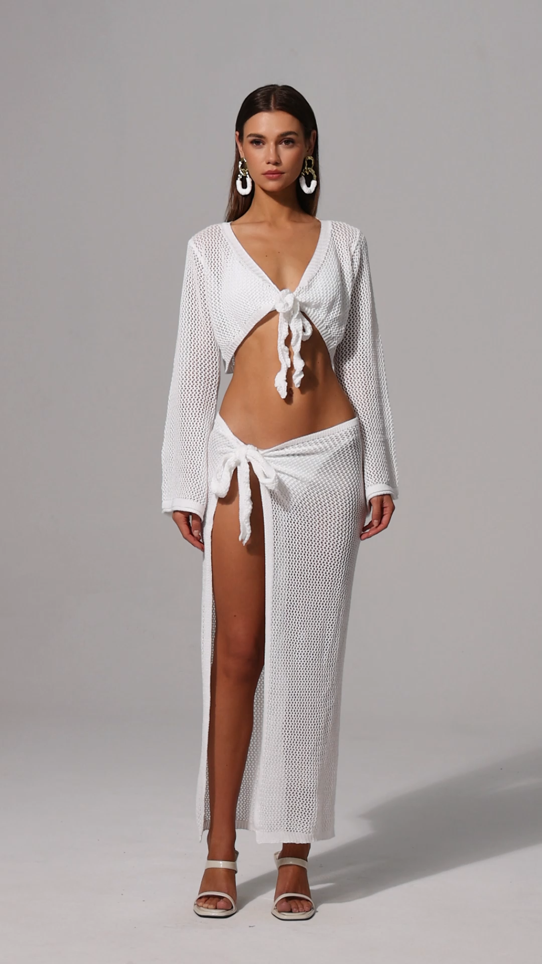 KIavia Hollow Out High Slit Two-Piece Set