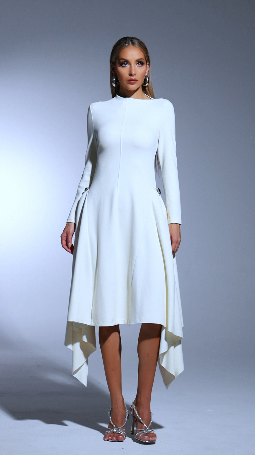 Sylvia Long Sleeves  Midi Dress