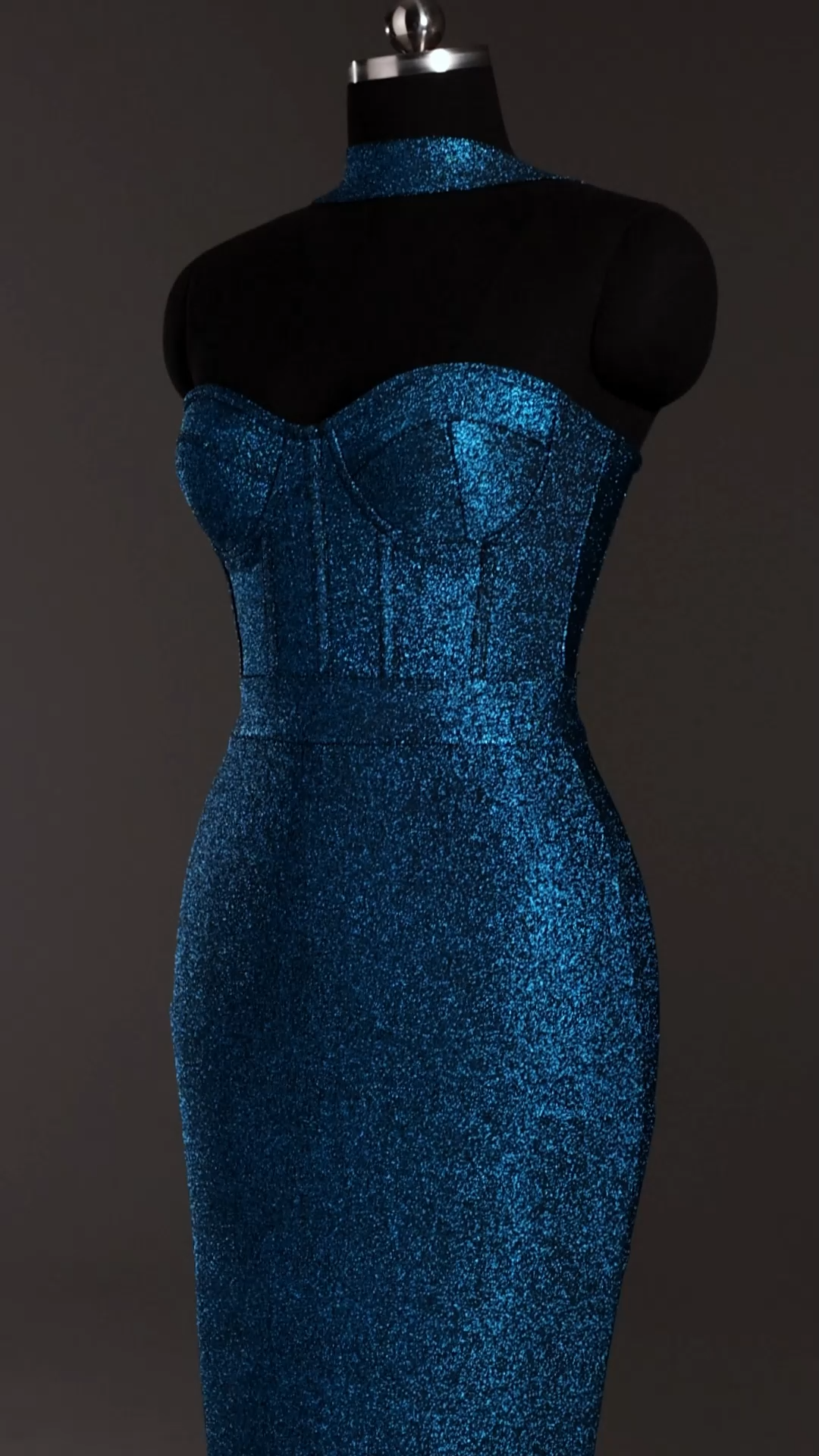 Hutuny Classic Contour Sleeveless Bandage Midi Dress