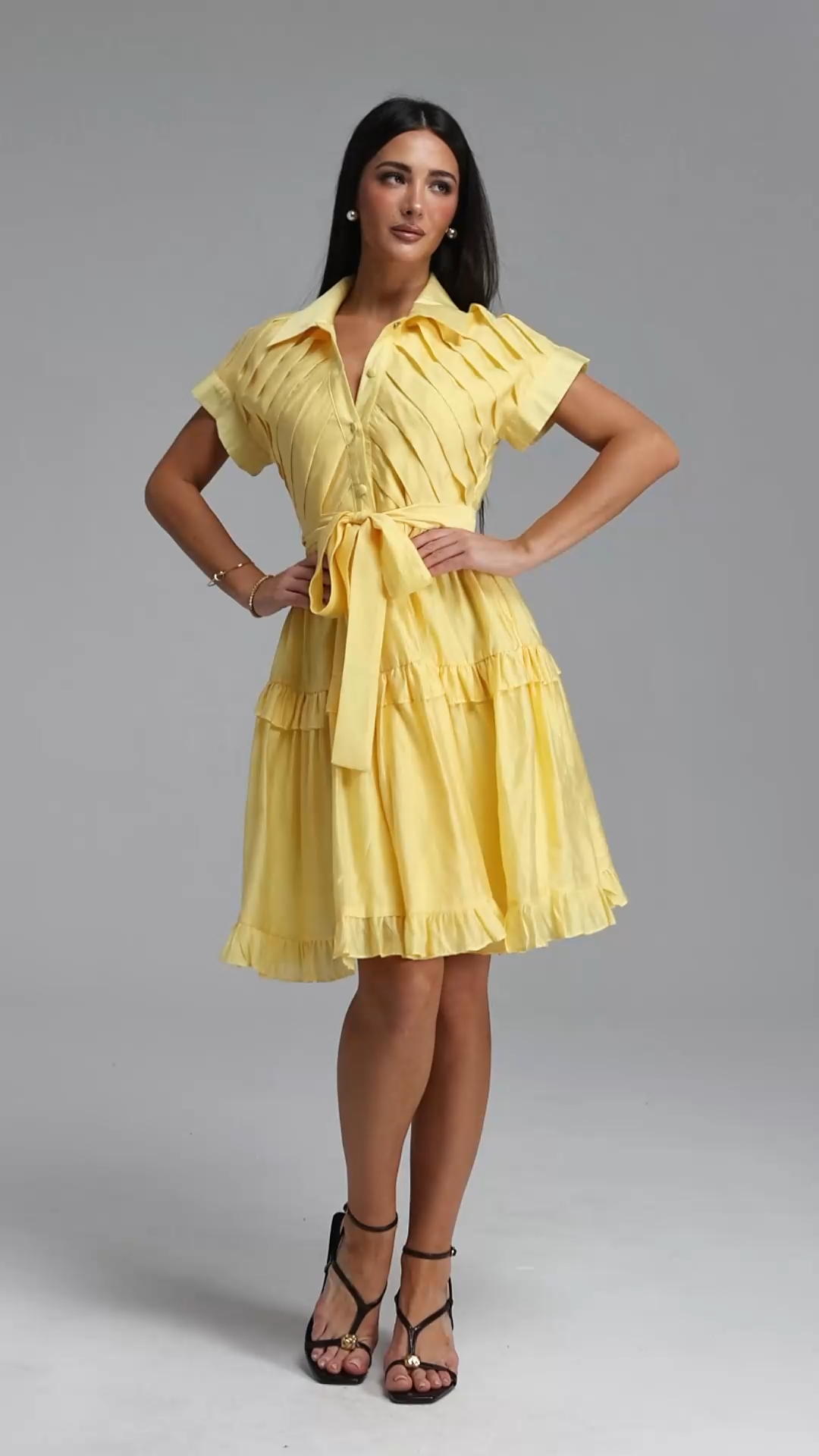 Sete Resort Flowy Sleeveless Ruched Woven Mini Dress