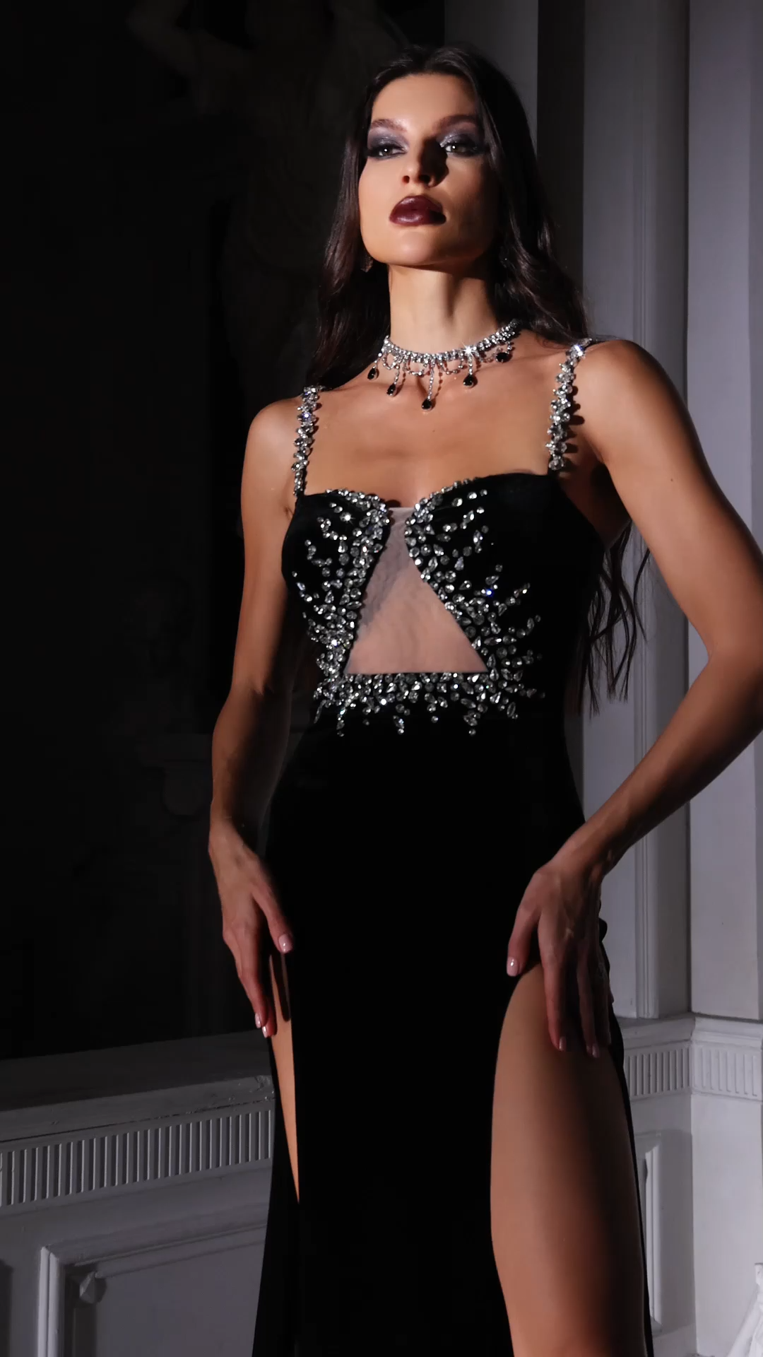 Sheath Hot Drills Max Dress-Black
