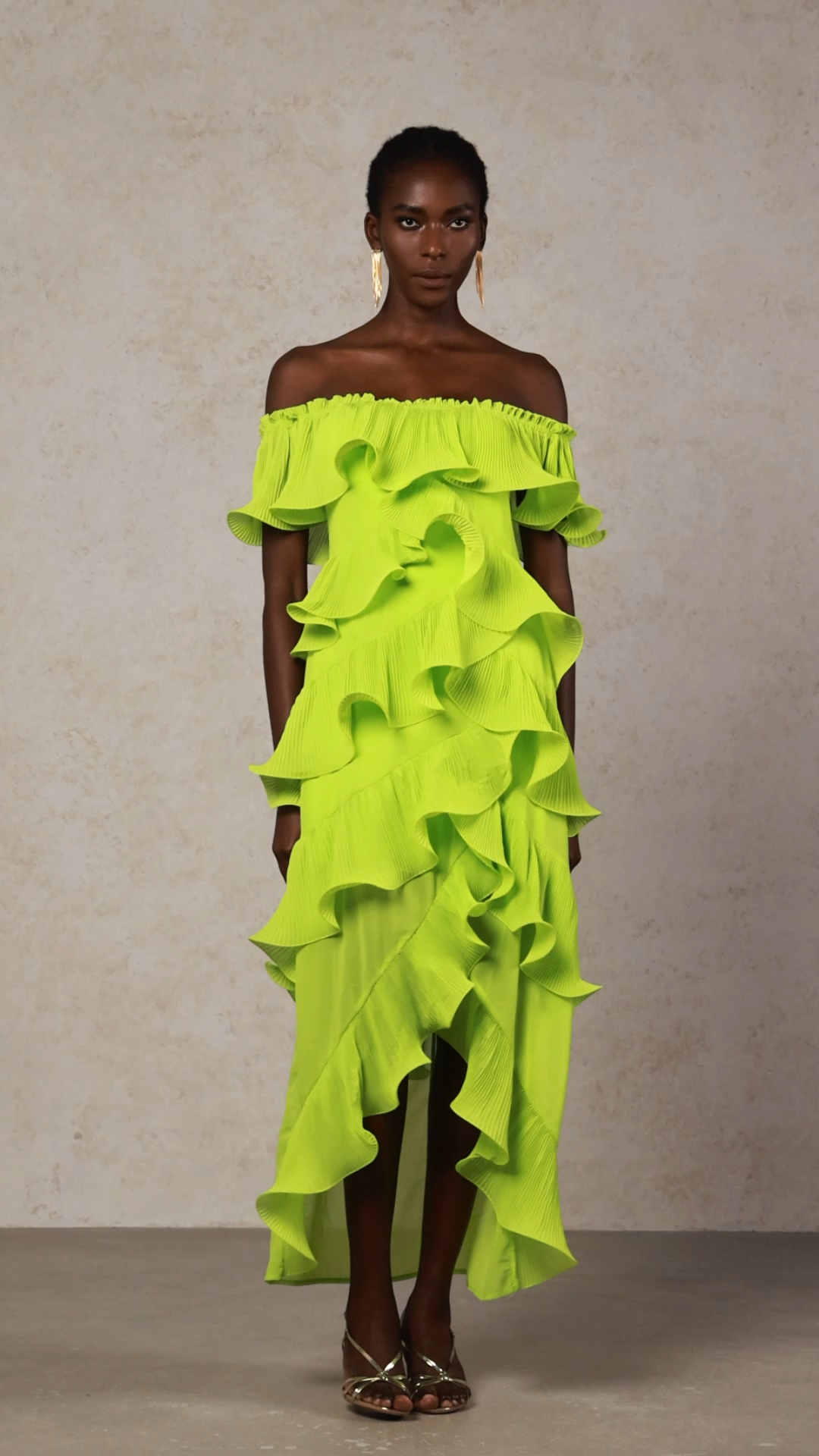 Sete Off-The-Shoulder Asymmetric Slit Maxi Dress